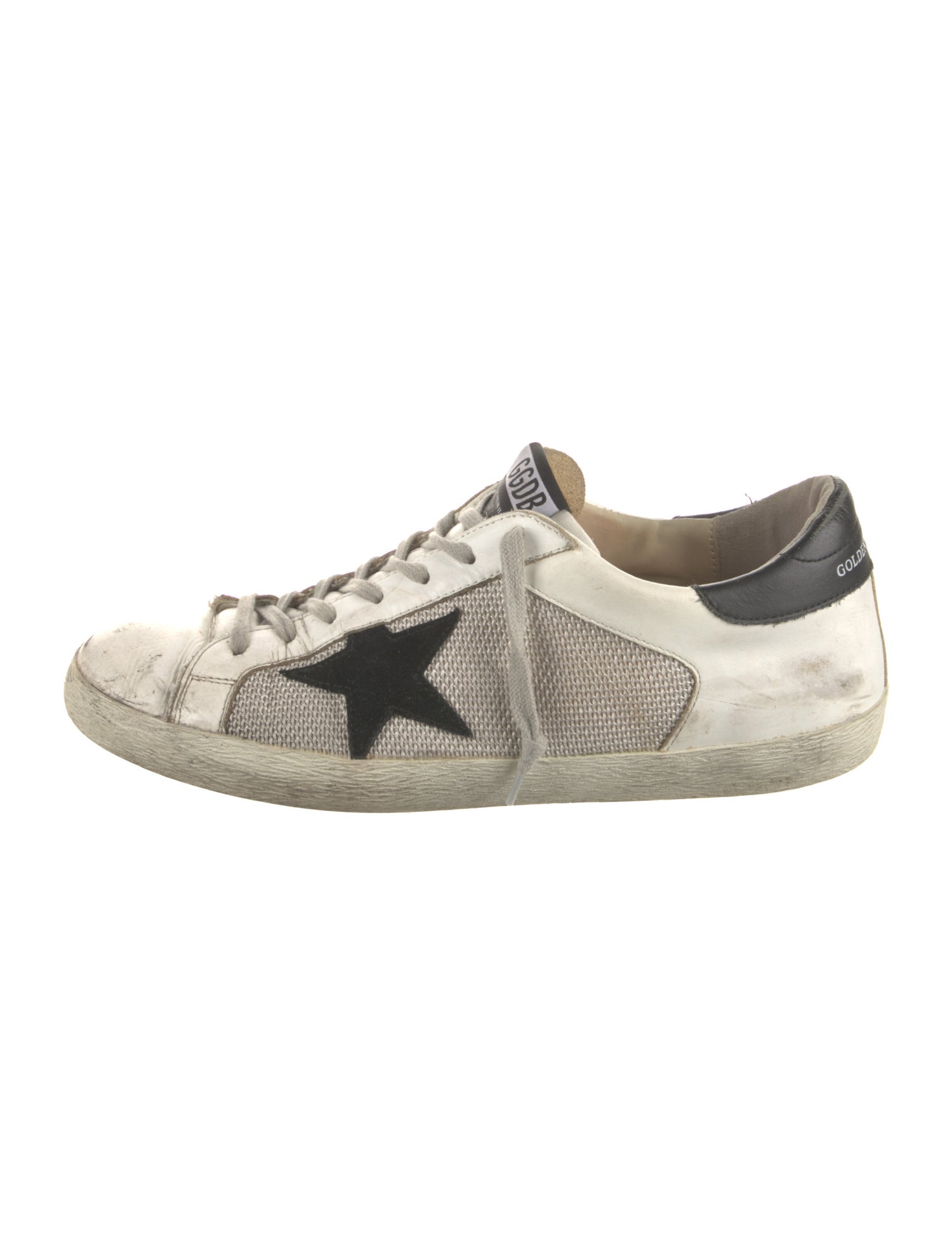 Golden Goose Leather Colorblock Pattern Sneakers
