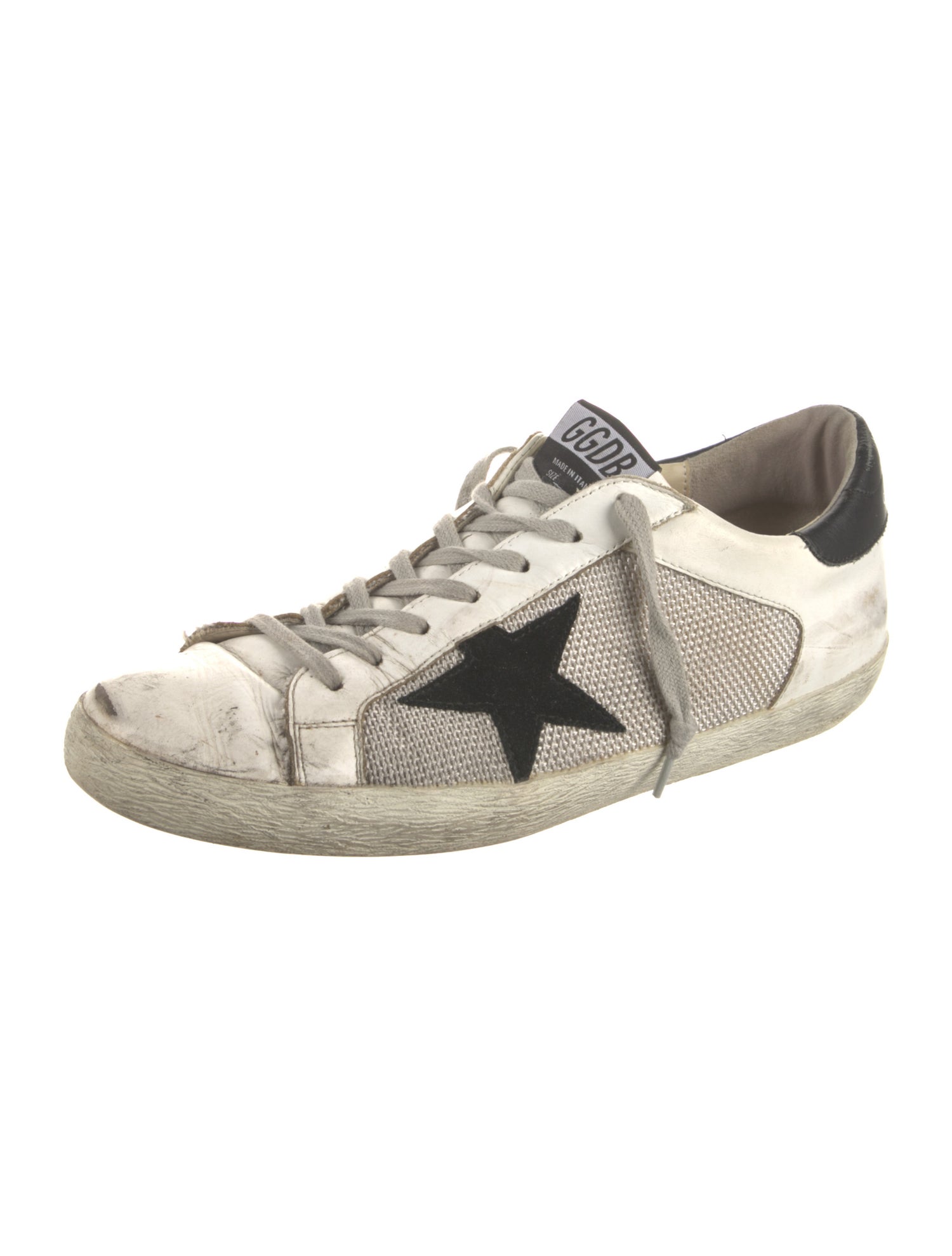 Golden Goose Leather Colorblock Pattern Sneakers