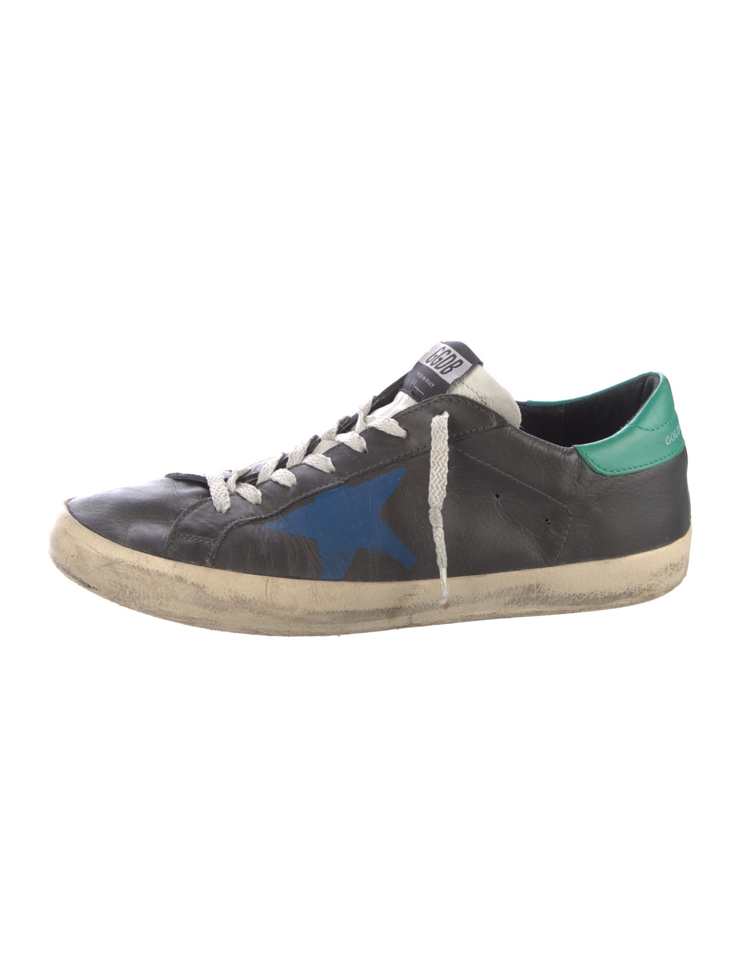 Golden Goose Leather Colorblock Pattern Sneakers