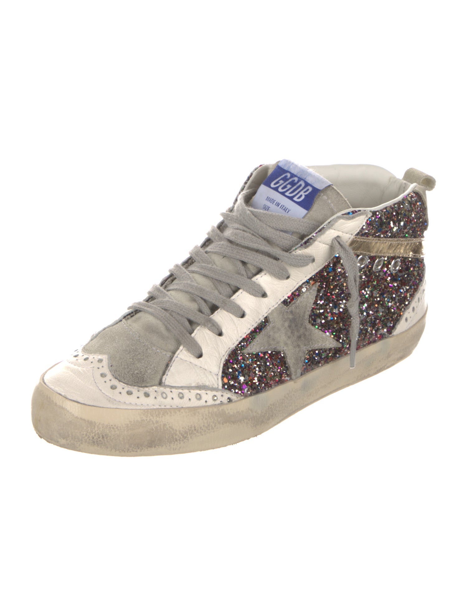 Golden Goose Glitter Printed Sneakers