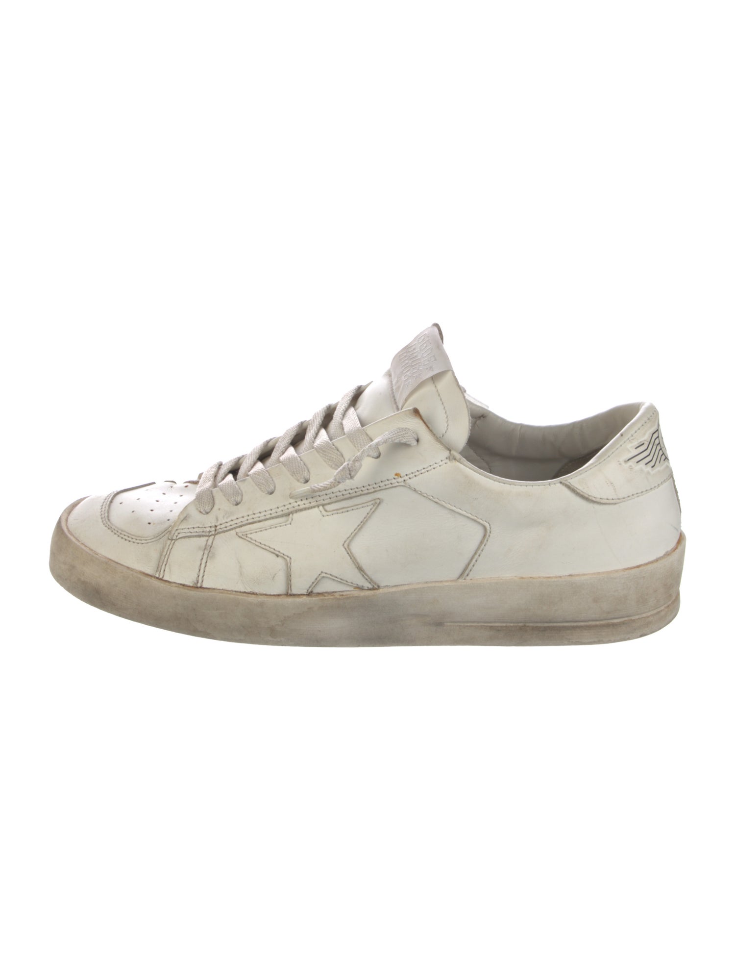 Golden Goose Leather Distressed Accents Sneakers