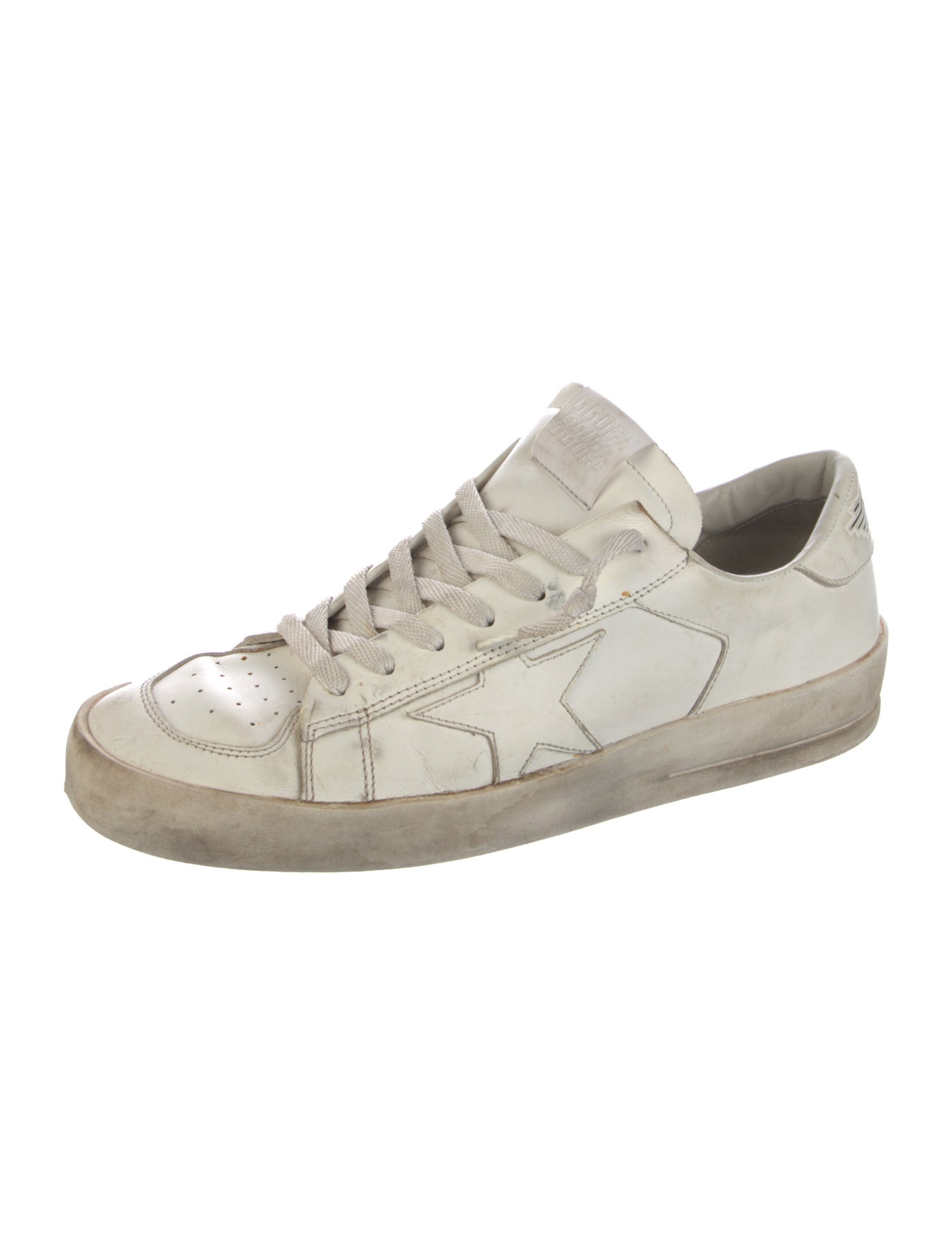 Golden Goose Leather Distressed Accents Sneakers