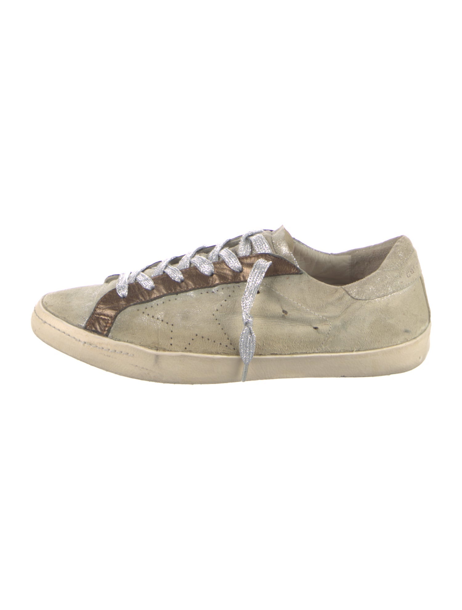 Golden Goose Leather Printed Sneakers