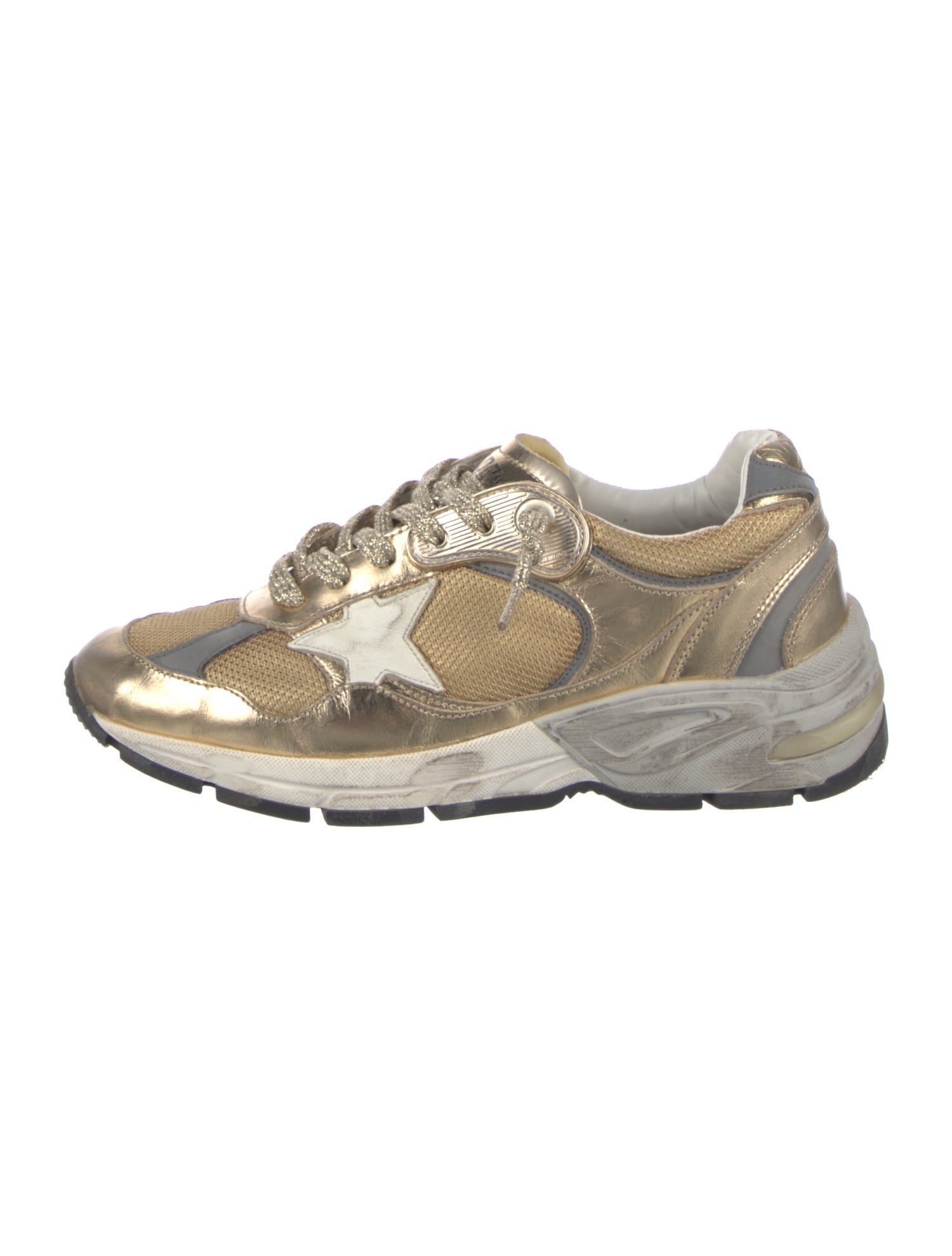 Golden Goose Leather Patterned Sneakers