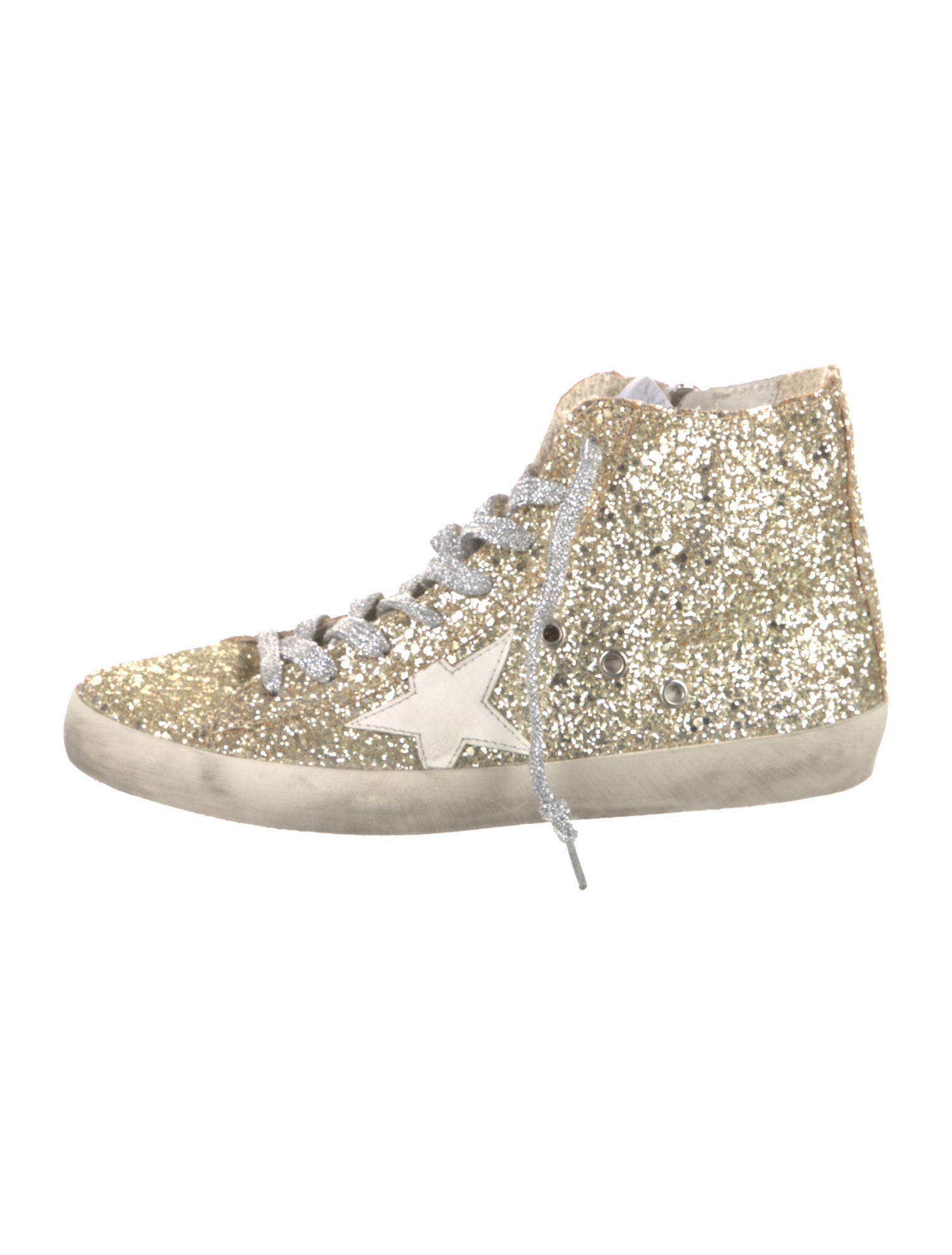 Golden Goose Canvas Distressed Accents Sneakers
