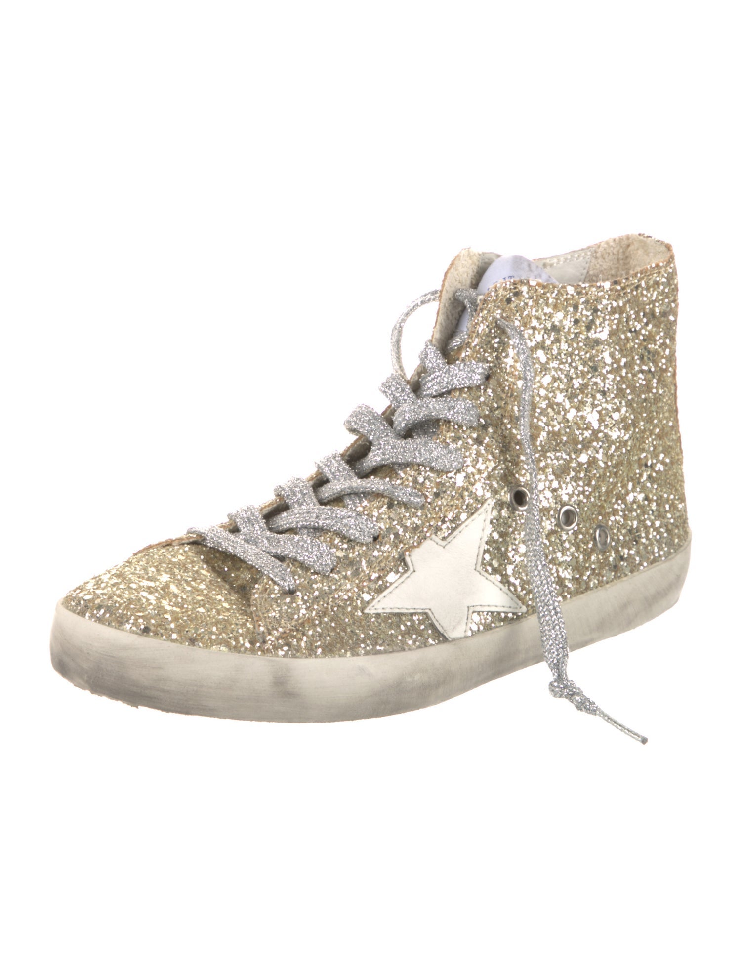 Golden Goose Canvas Distressed Accents Sneakers
