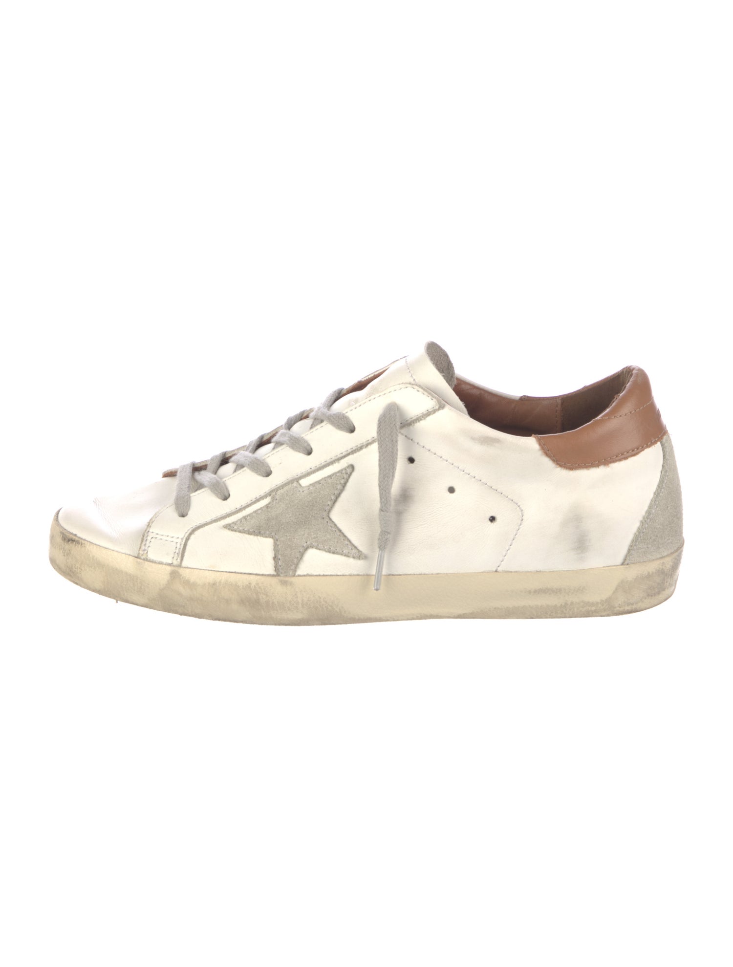 Golden Goose Leather Printed Sneakers