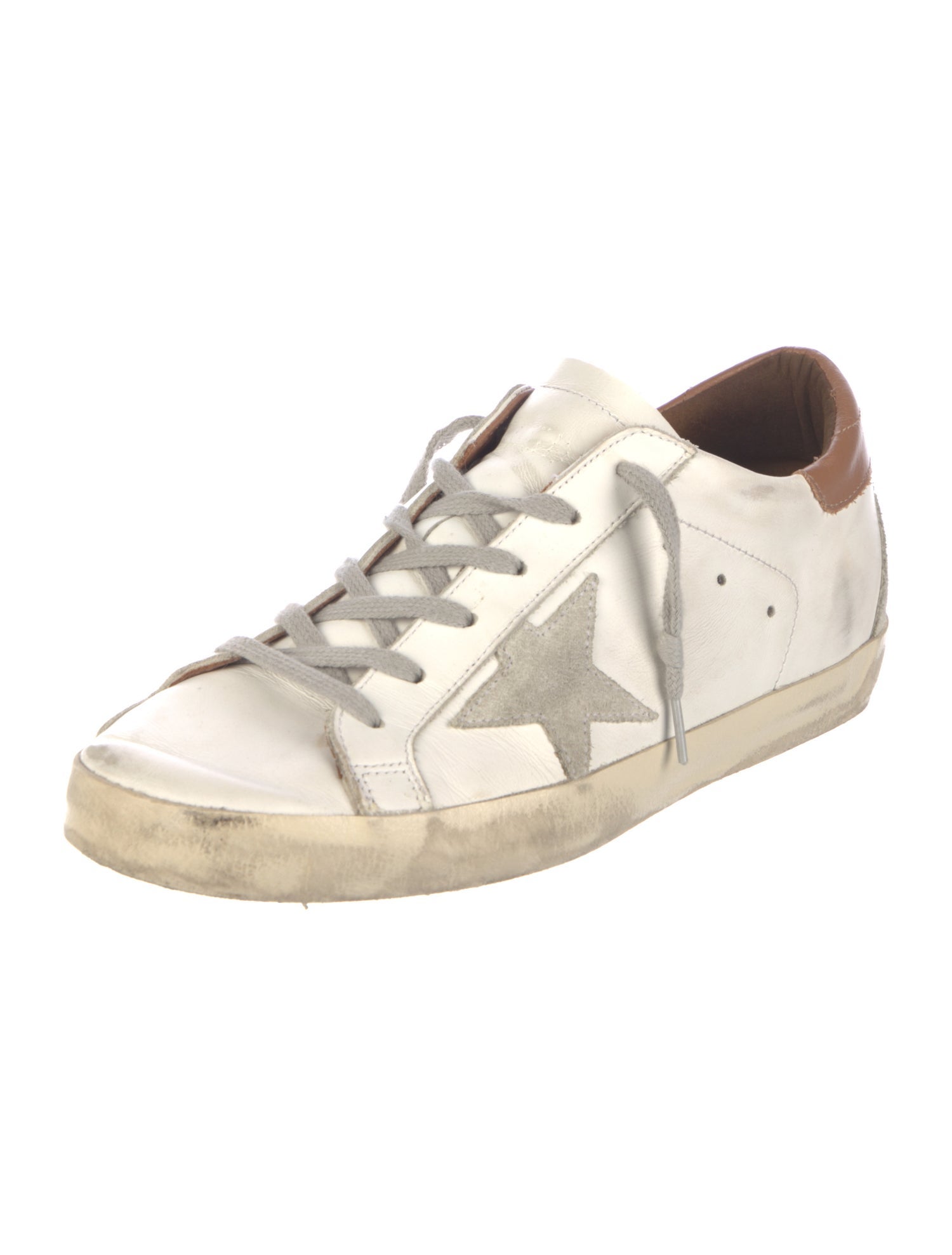 Golden Goose Leather Printed Sneakers
