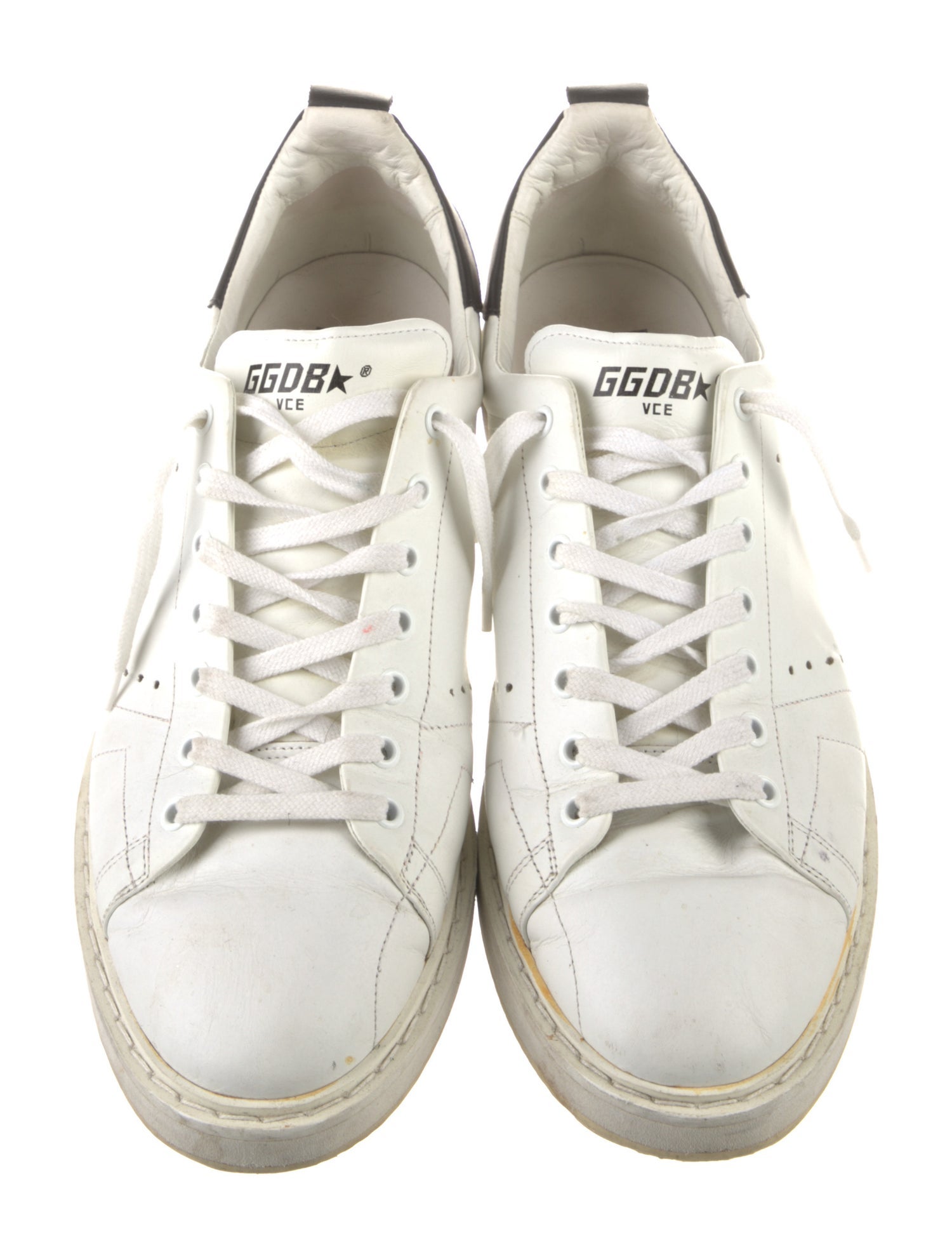 Golden Goose Leather Distressed Accents Sneakers