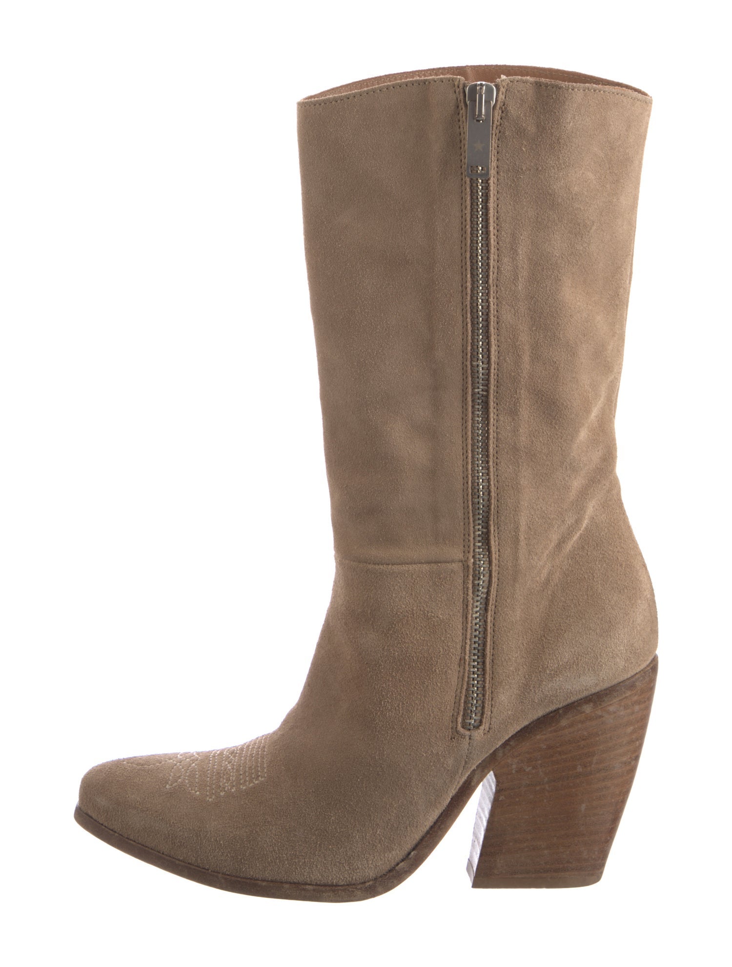 Golden Goose Suede Western Boots