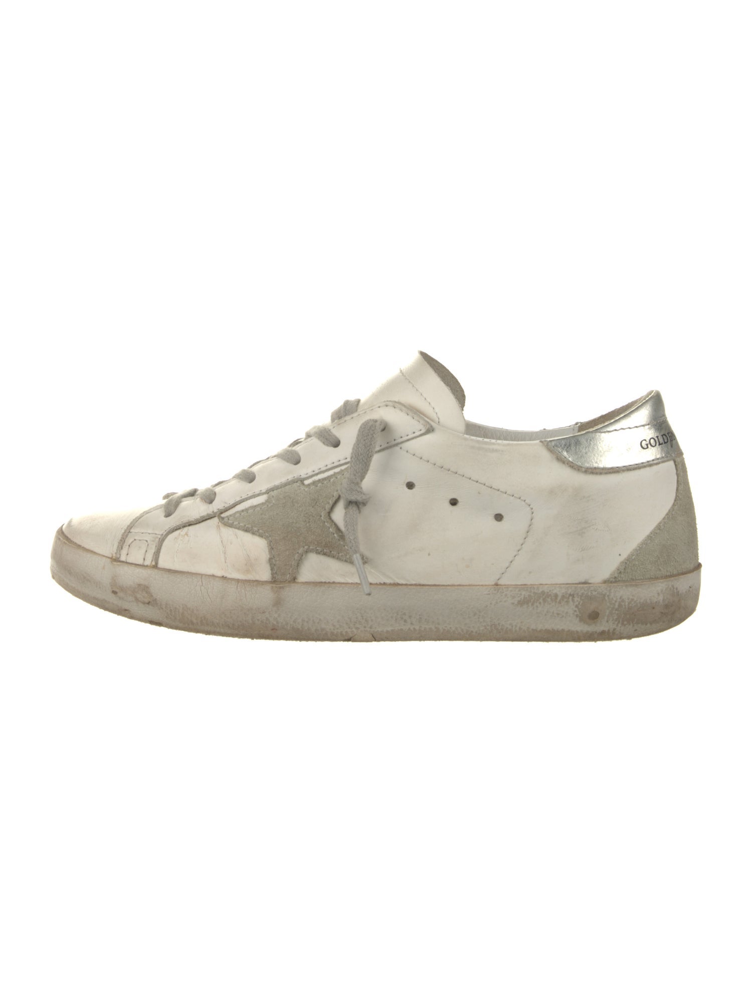 Golden Goose Leather Distressed Accents Sneakers