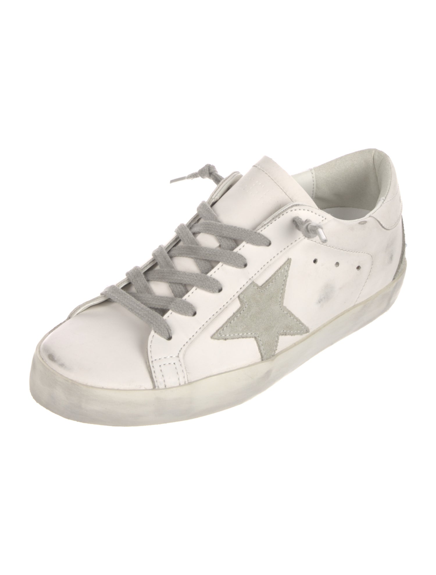 Golden Goose Leather Printed Sneakers