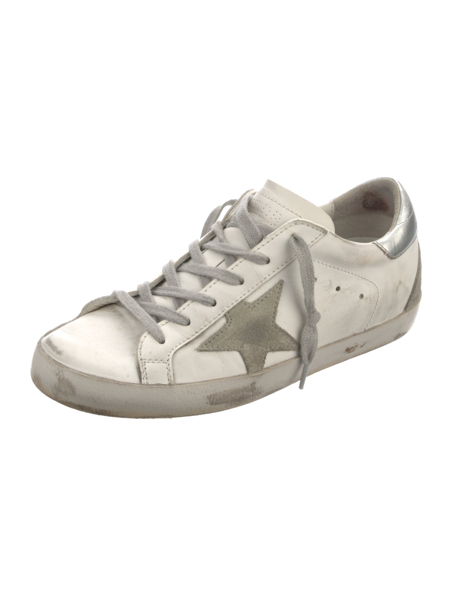 Golden Goose Leather Printed Sneakers