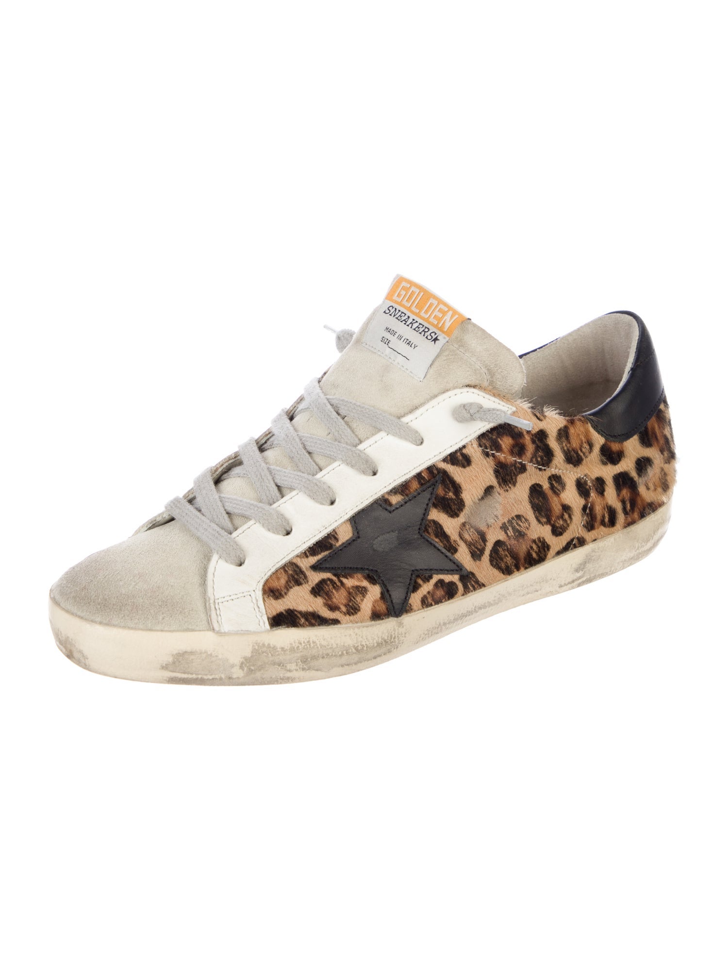 Golden Goose Ponyhair Animal Print Sneakers