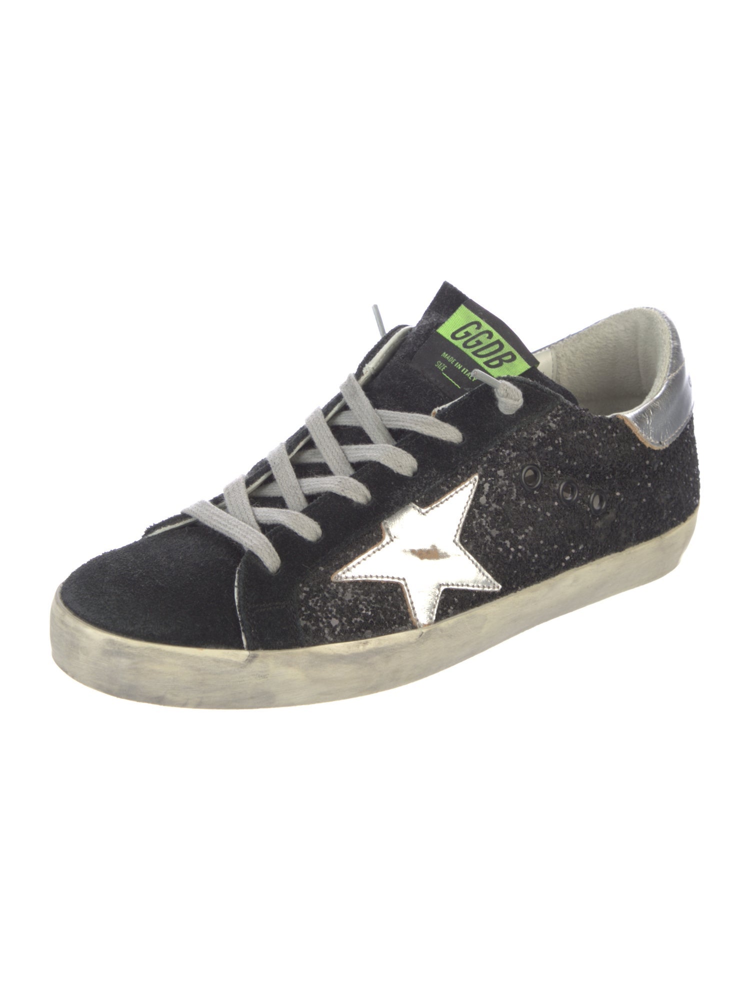 Golden Goose Glitter Distressed Accents Sneakers