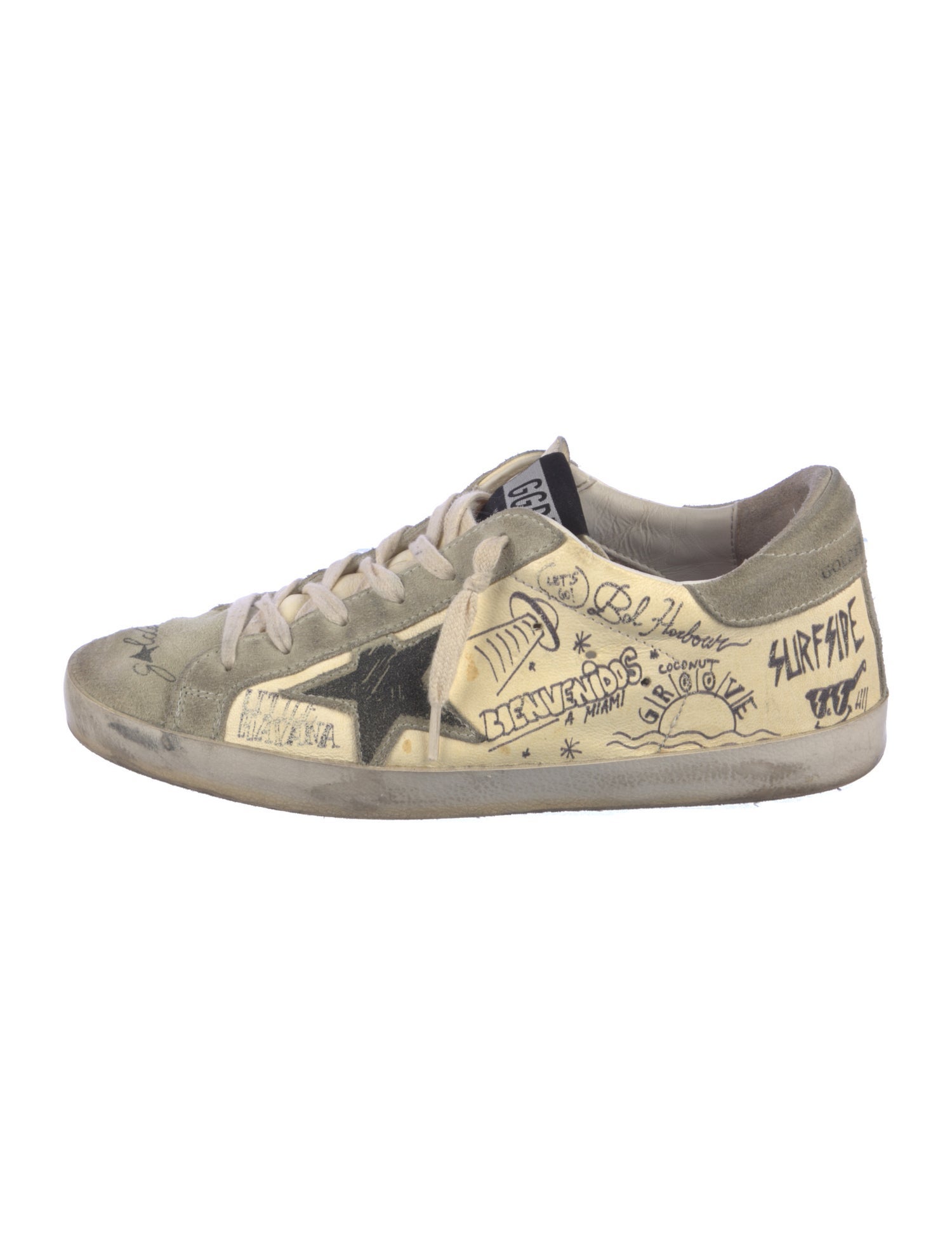 Golden Goose Suede Printed Sneakers
