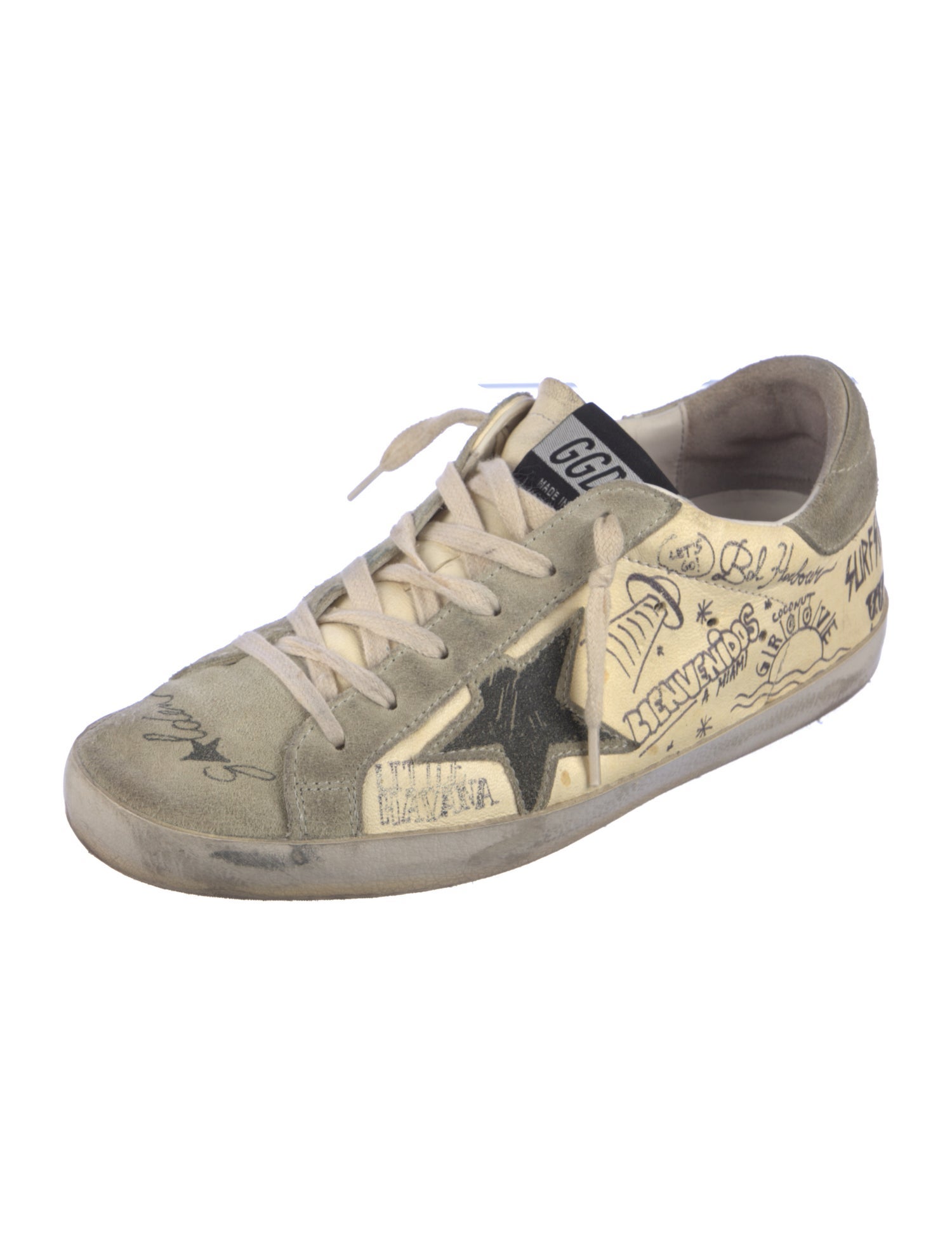 Golden Goose Suede Printed Sneakers