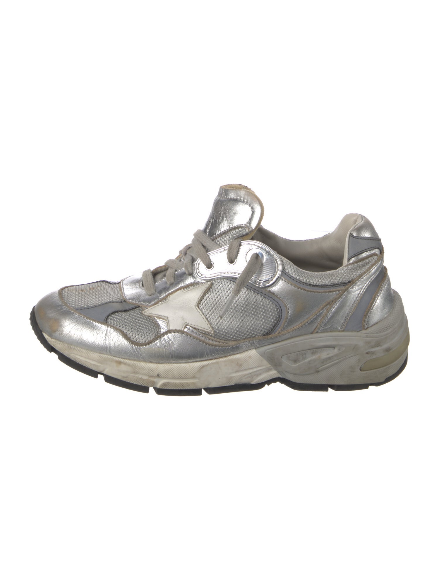 Golden Goose Leather Mesh Accents Sneakers