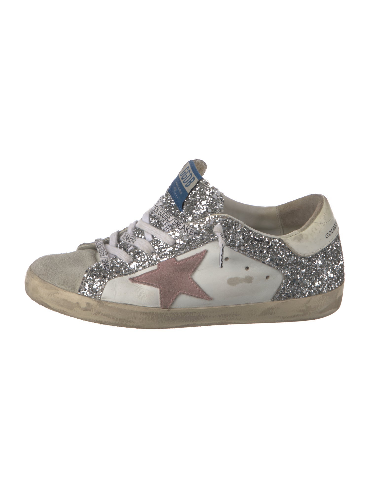 Golden Goose Glitter Printed Sneakers