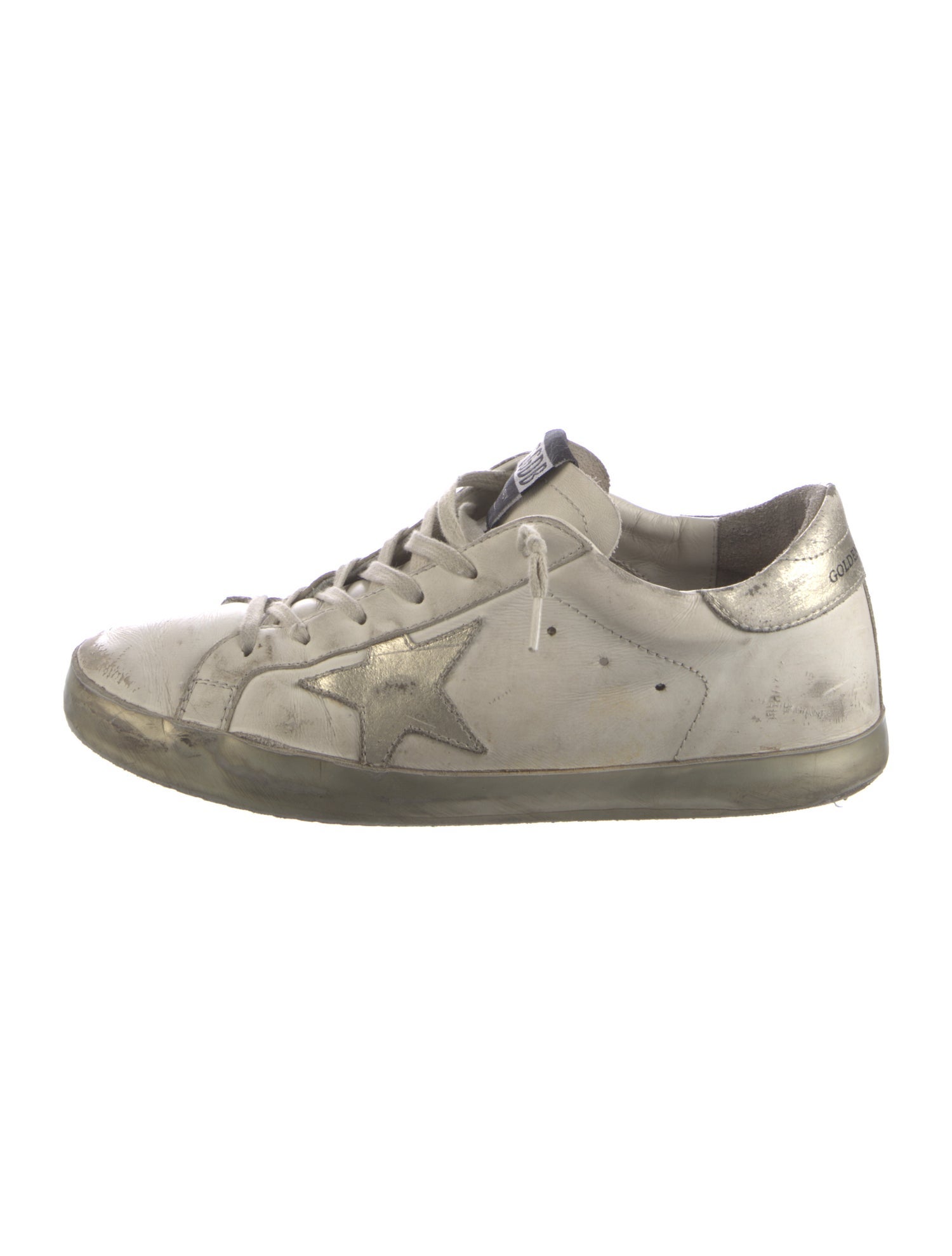 Golden Goose Leather Printed Sneakers