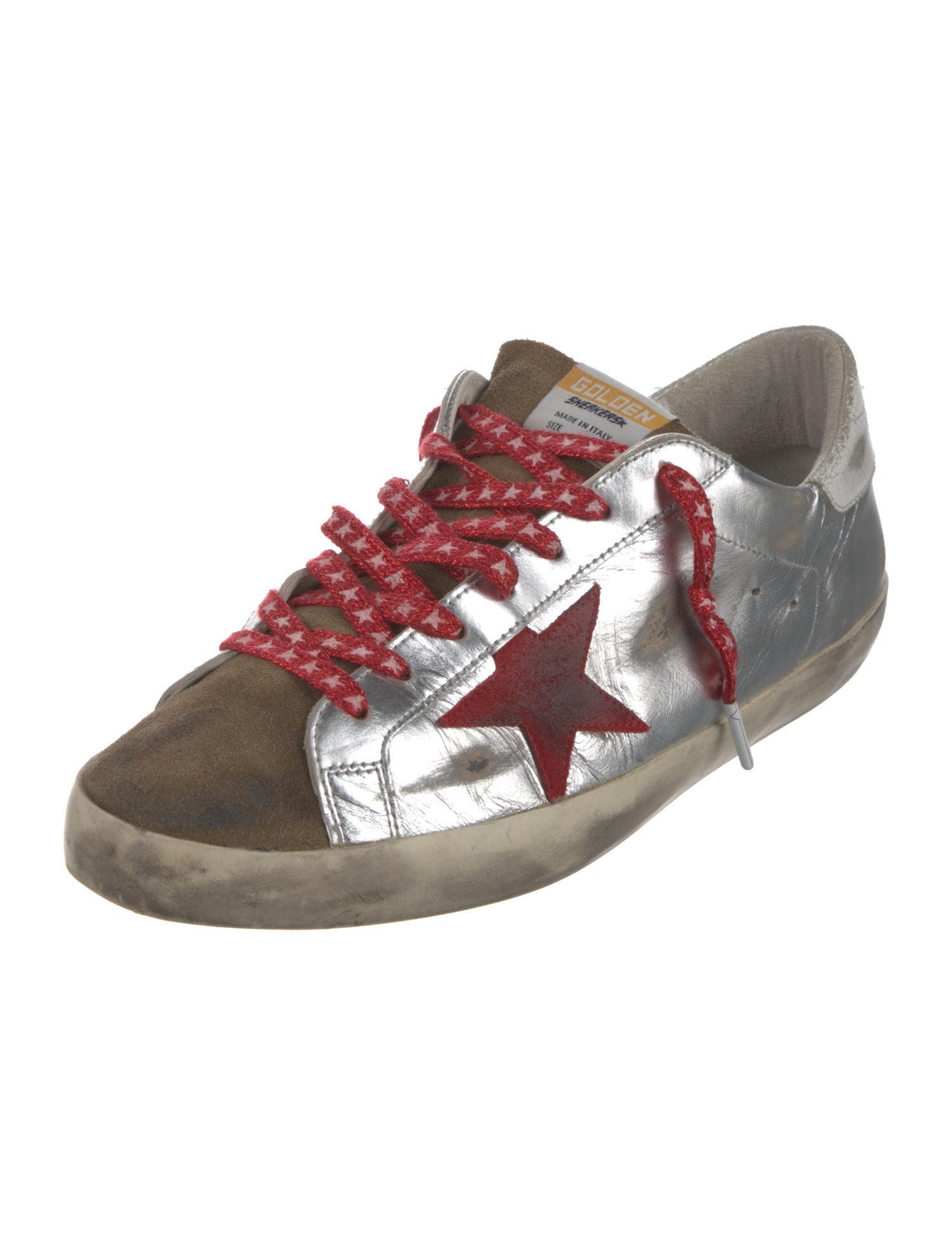 Golden Goose Leather Distressed Accents Sneakers