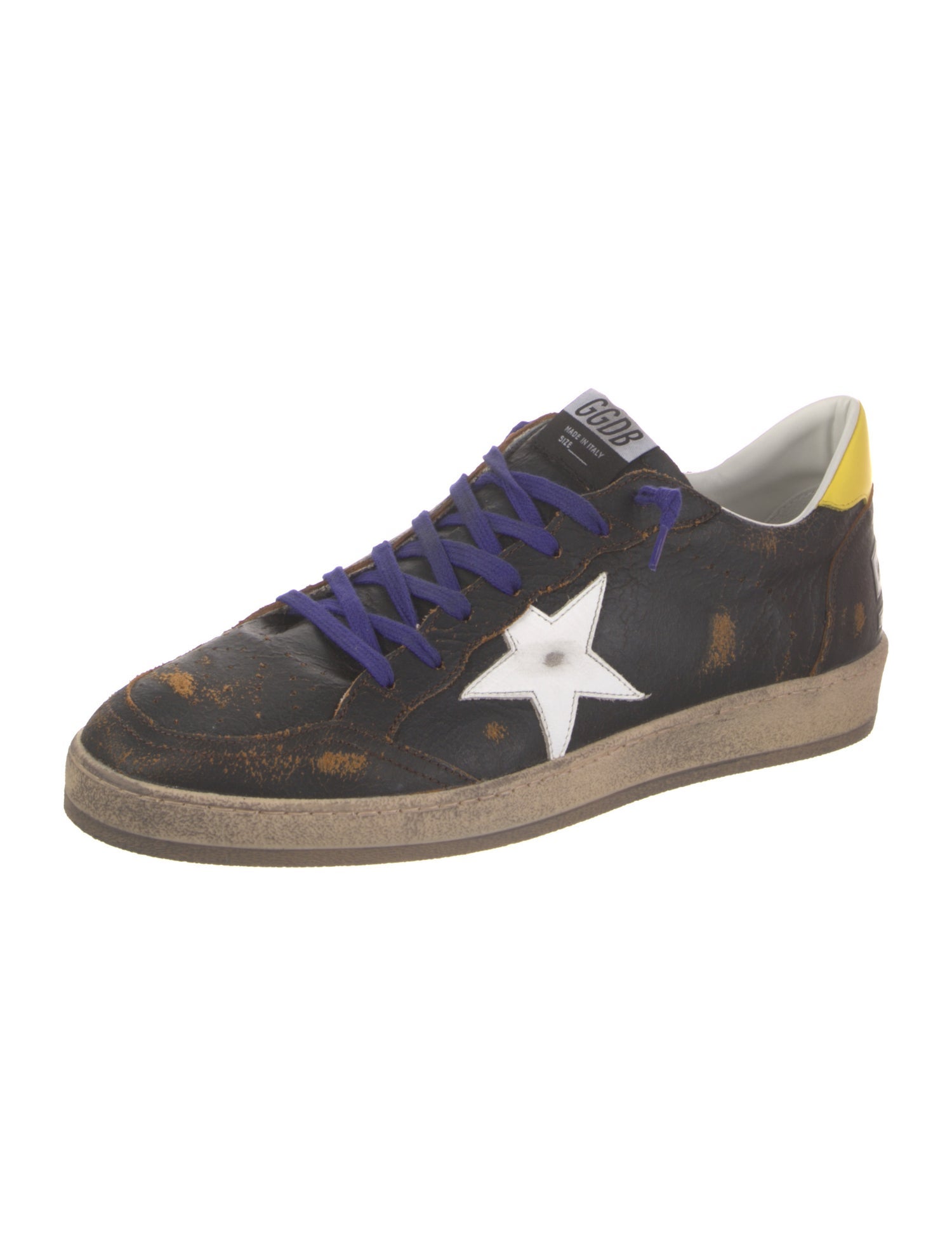 Golden Goose Leather Printed Sneakers
