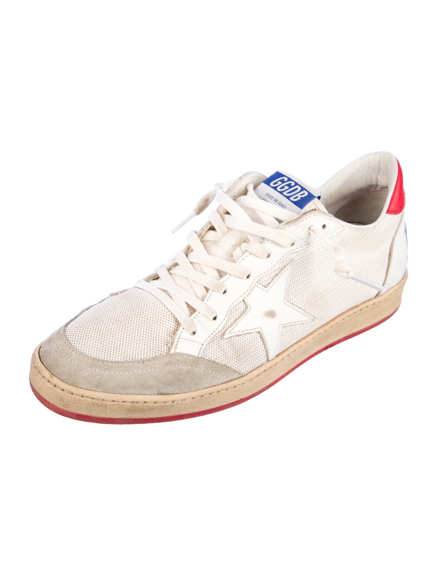 Golden Goose Leather Colorblock Pattern Sneakers