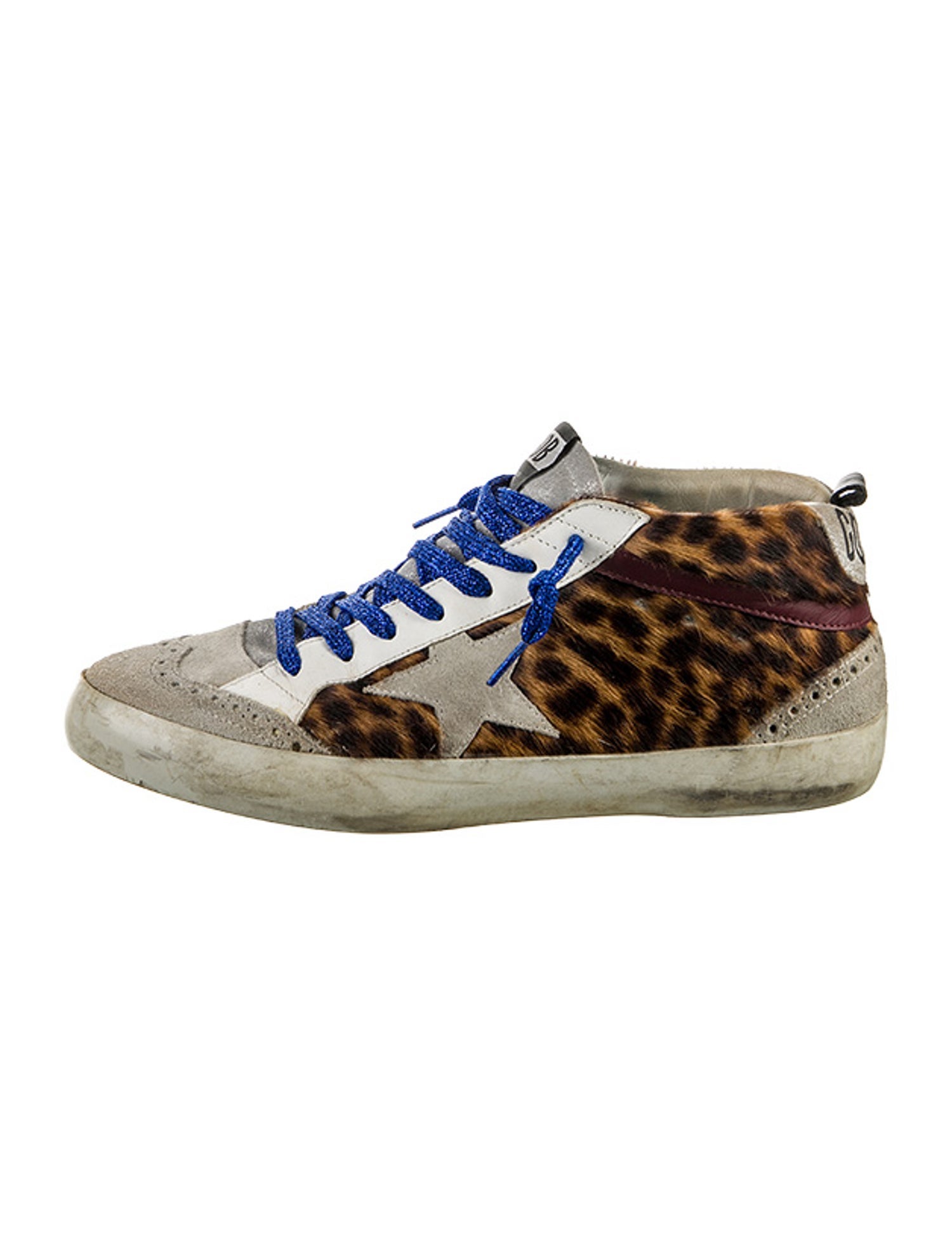 Golden Goose Ponyhair Animal Print Sneakers