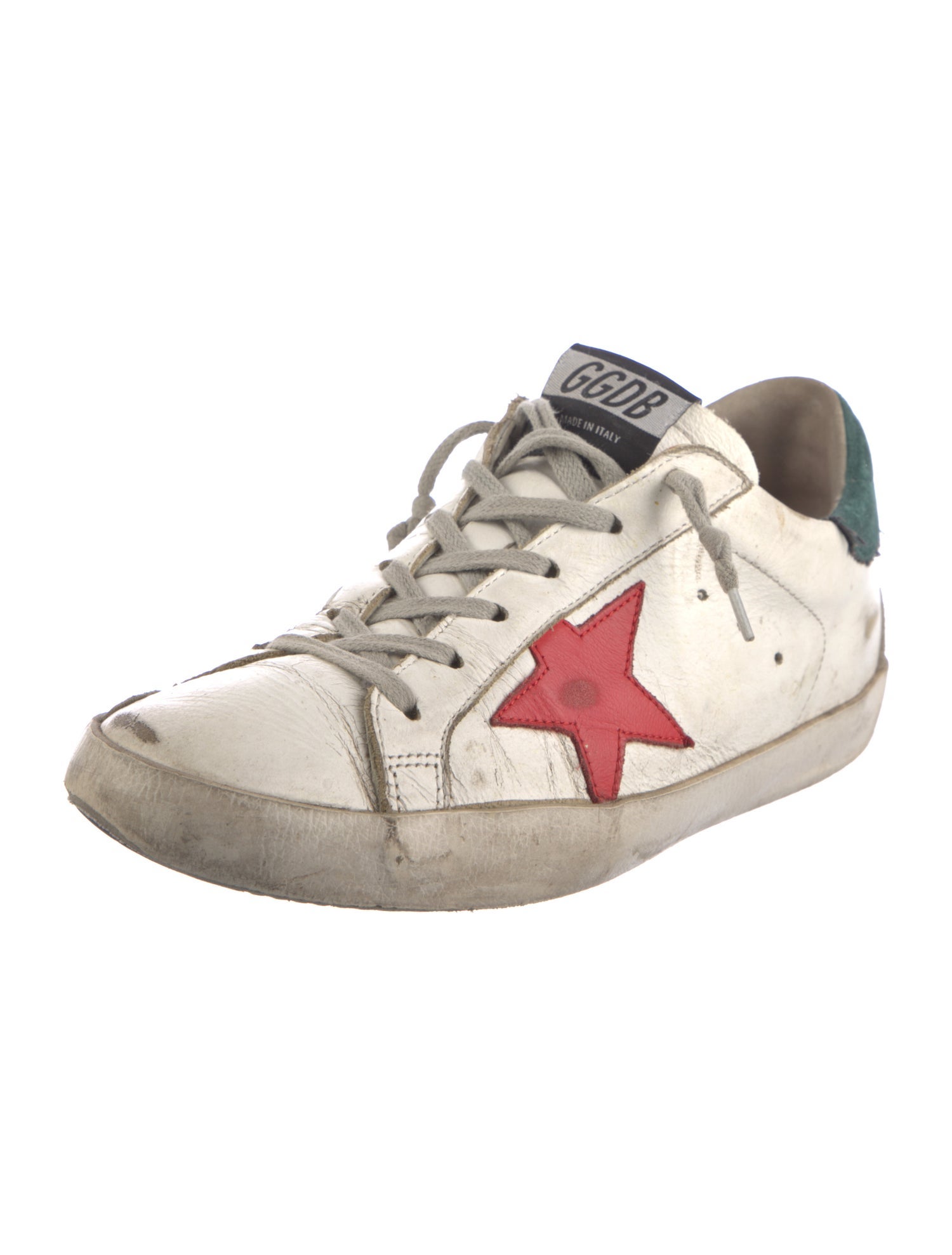 Golden Goose Leather Printed Sneakers