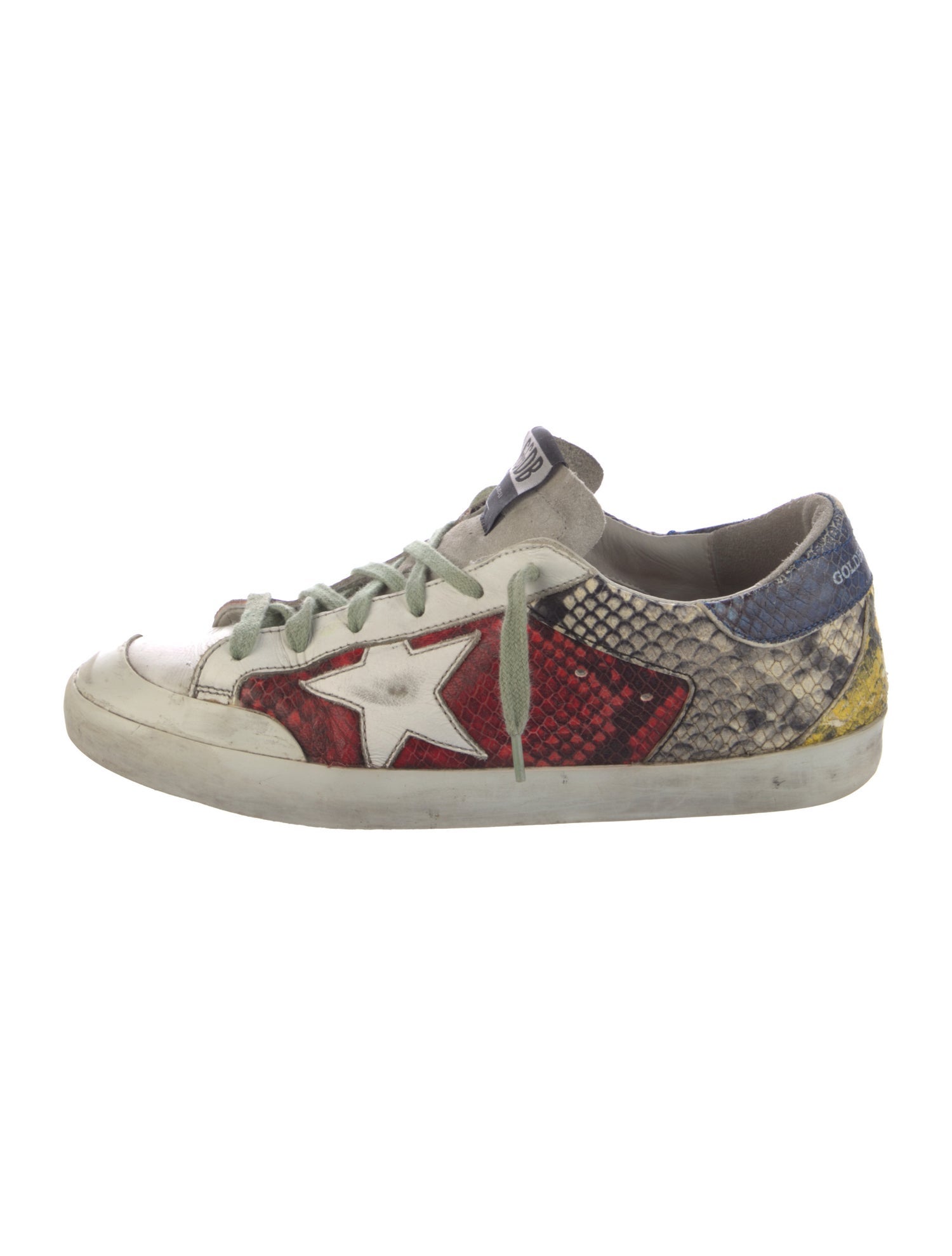 Golden Goose Animal Print Distressed Accents Sneakers