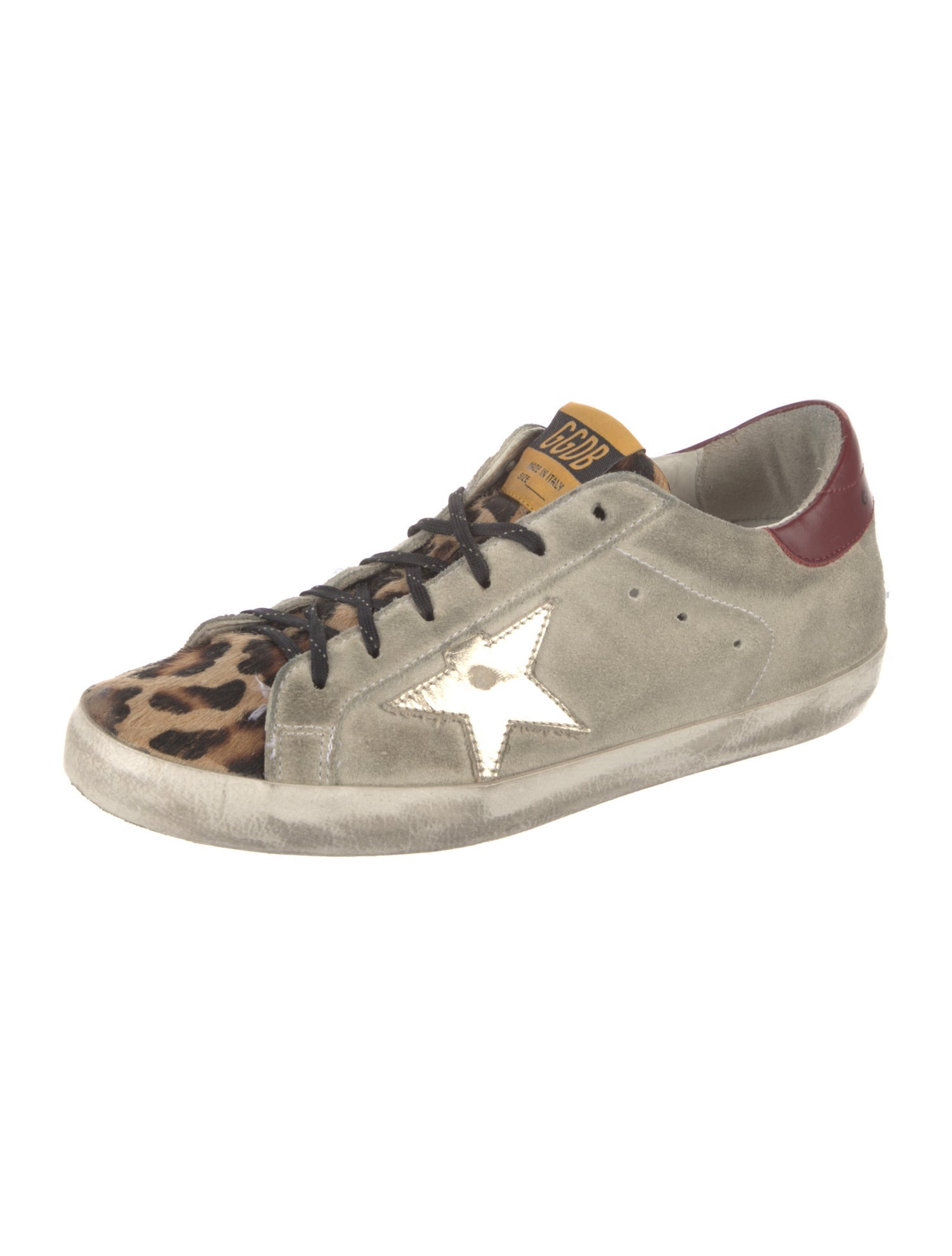 Golden Goose Suede Animal Print Sneakers