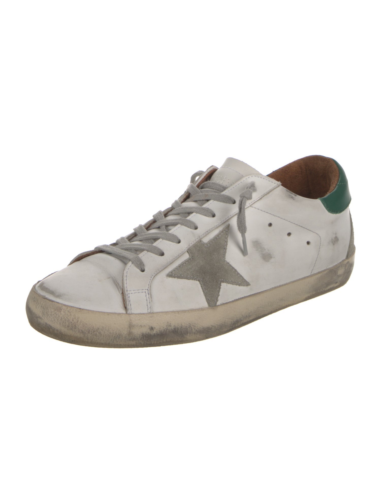 Golden Goose Leather Graphic Print Sneakers