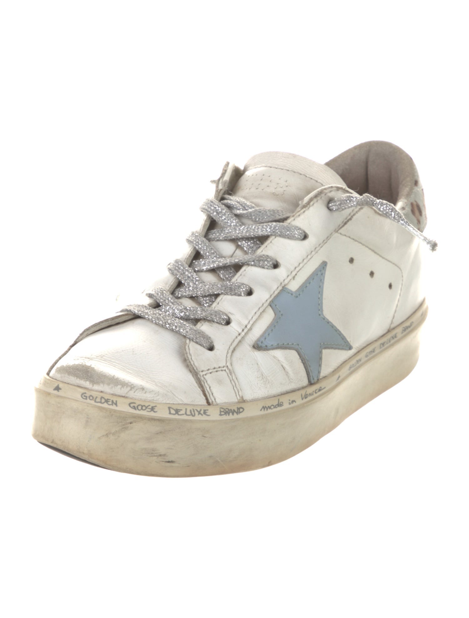 Golden Goose Leather Patterned Sneakers