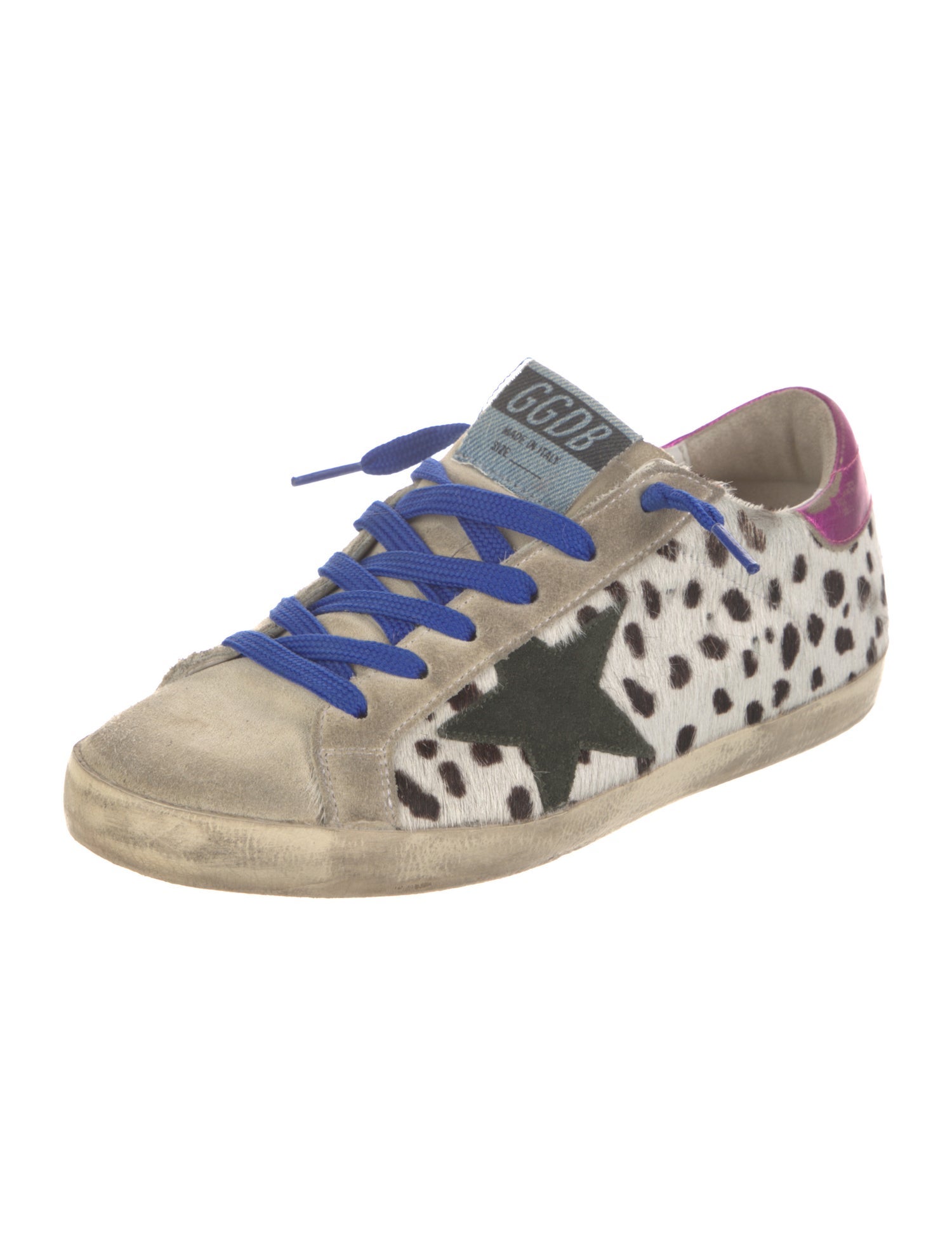 Golden Goose Ponyhair Animal Print Sneakers