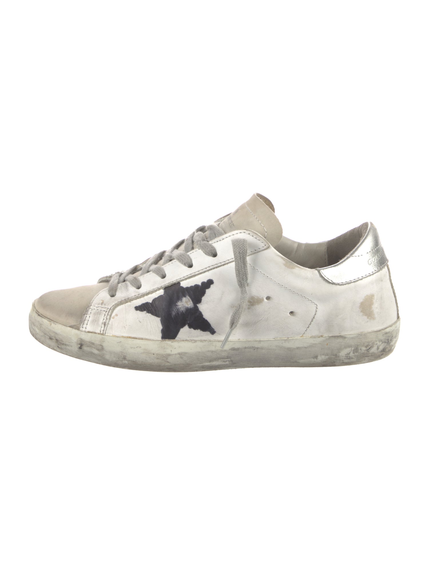 Golden Goose Leather Printed Sneakers