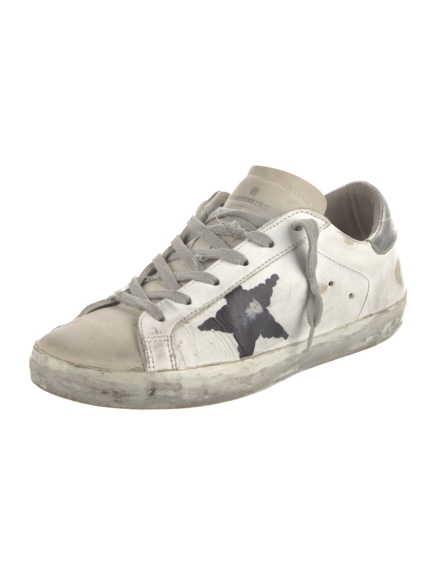 Golden Goose Leather Printed Sneakers