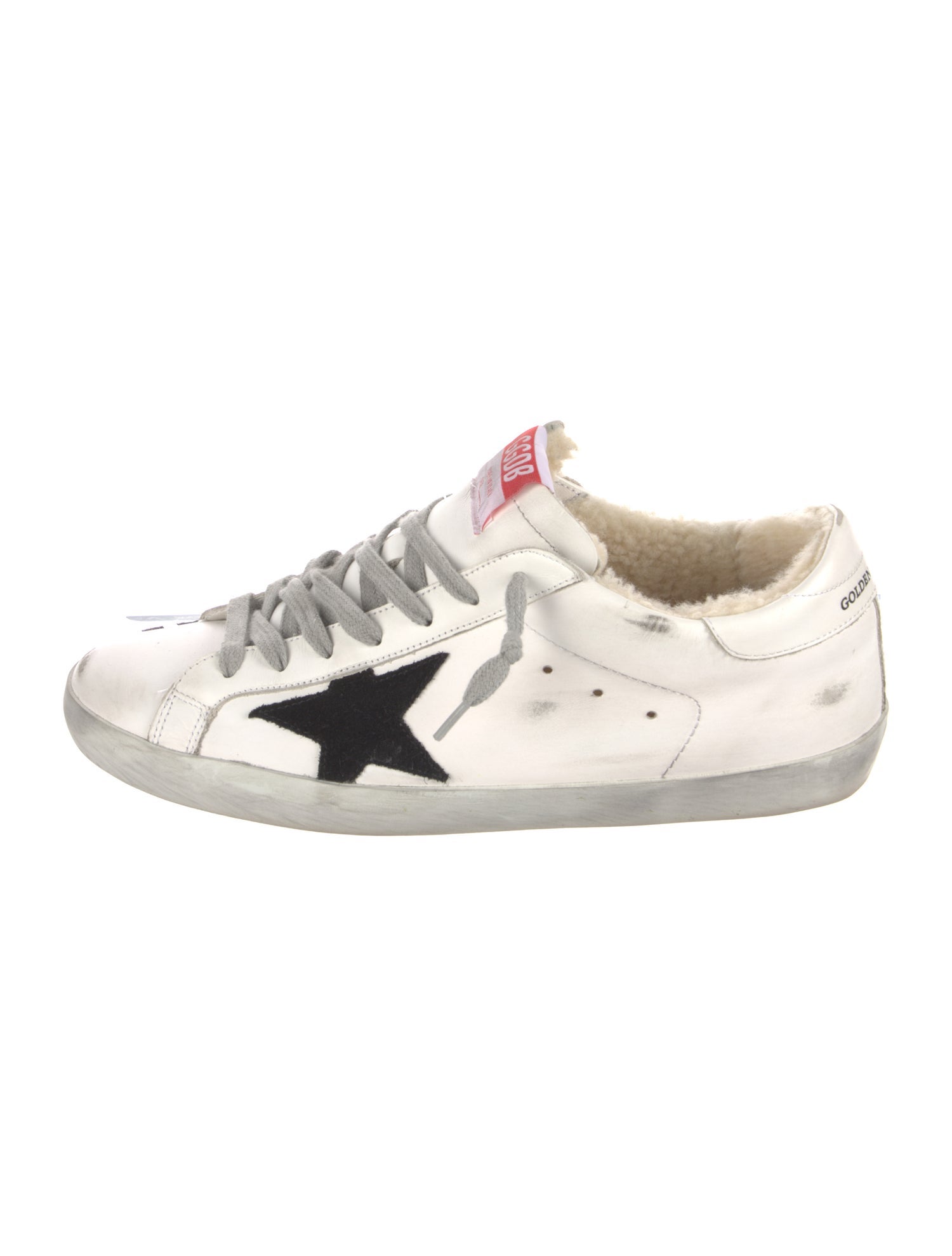 Golden Goose Leather Graphic Print Sneakers