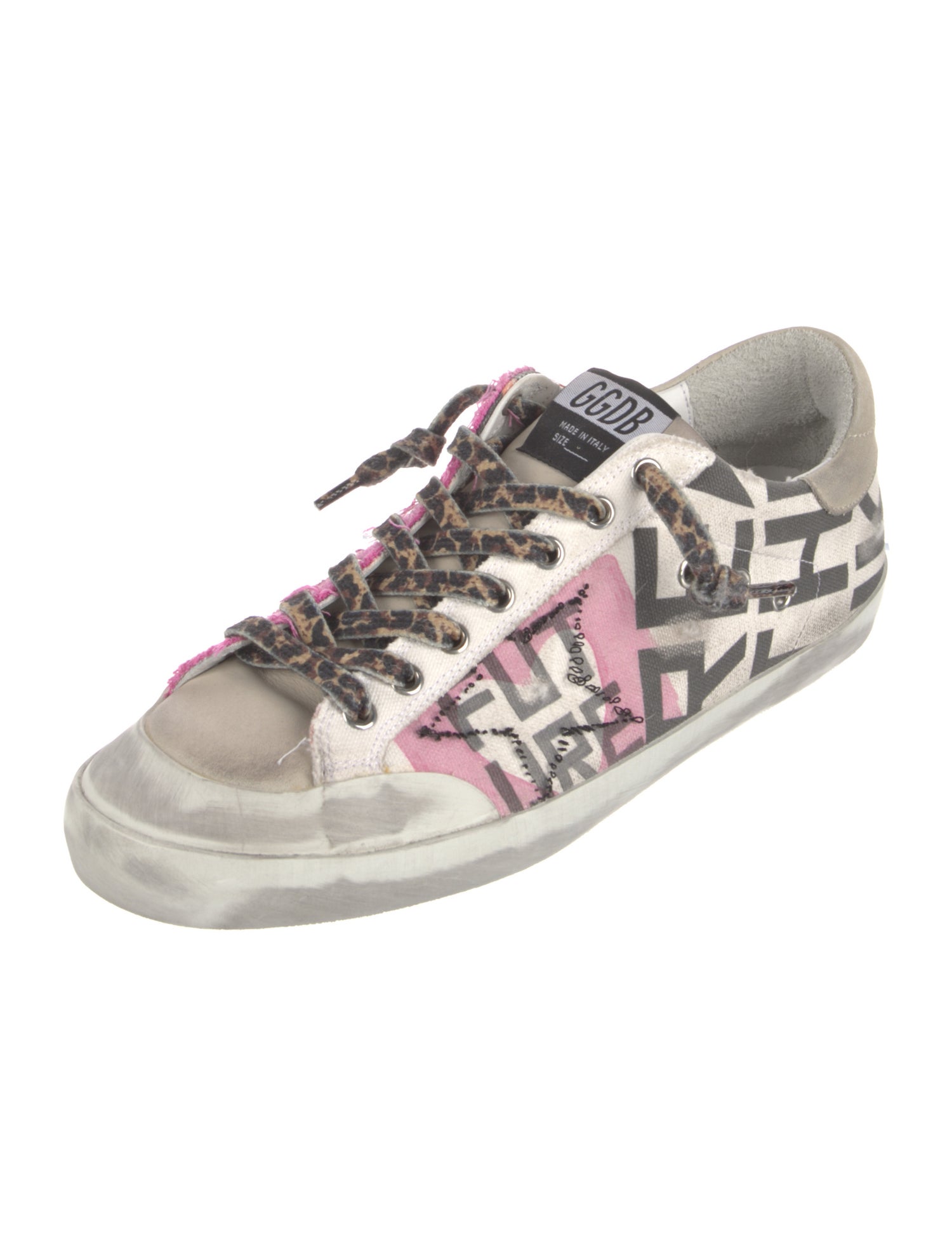 Golden Goose Canvas Printed Sneakers