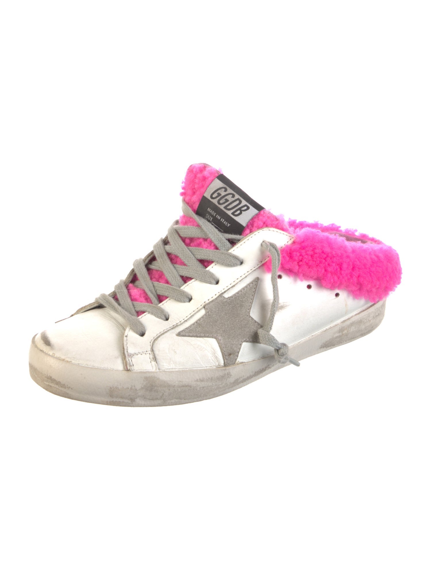 Golden Goose Leather Printed Sneakers