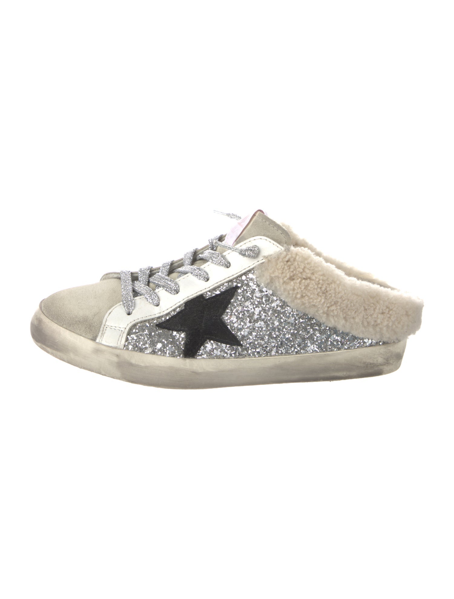 Golden Goose Glitter Printed Sneakers