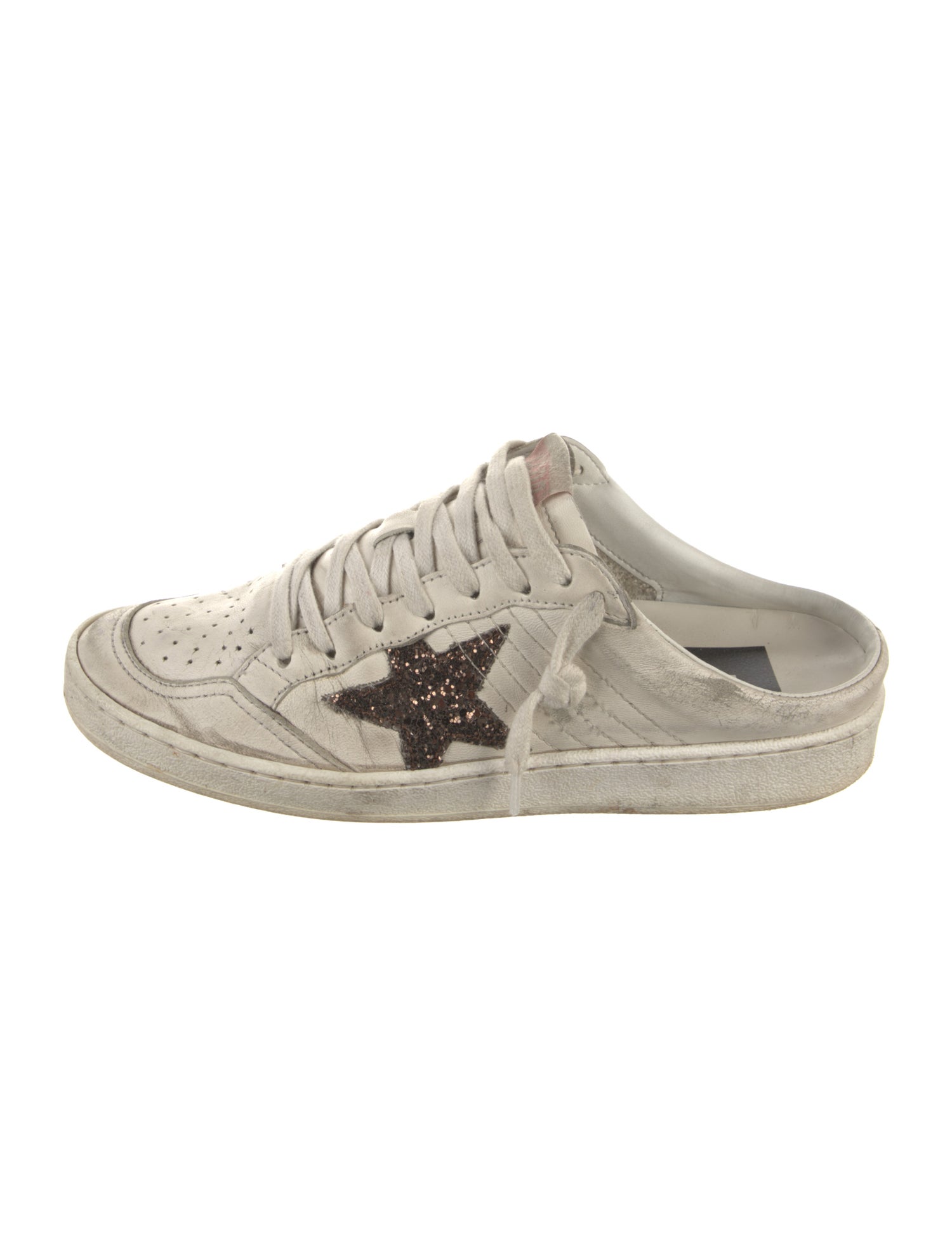 Golden Goose Leather Printed Sneakers