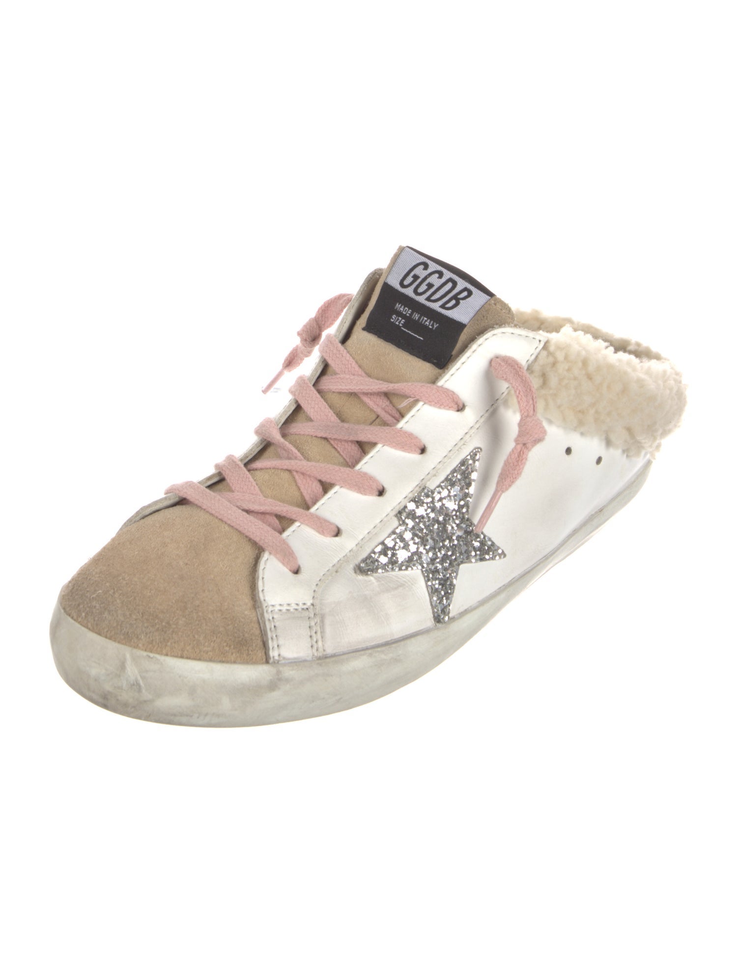 Golden Goose Leather Colorblock Pattern Sneakers
