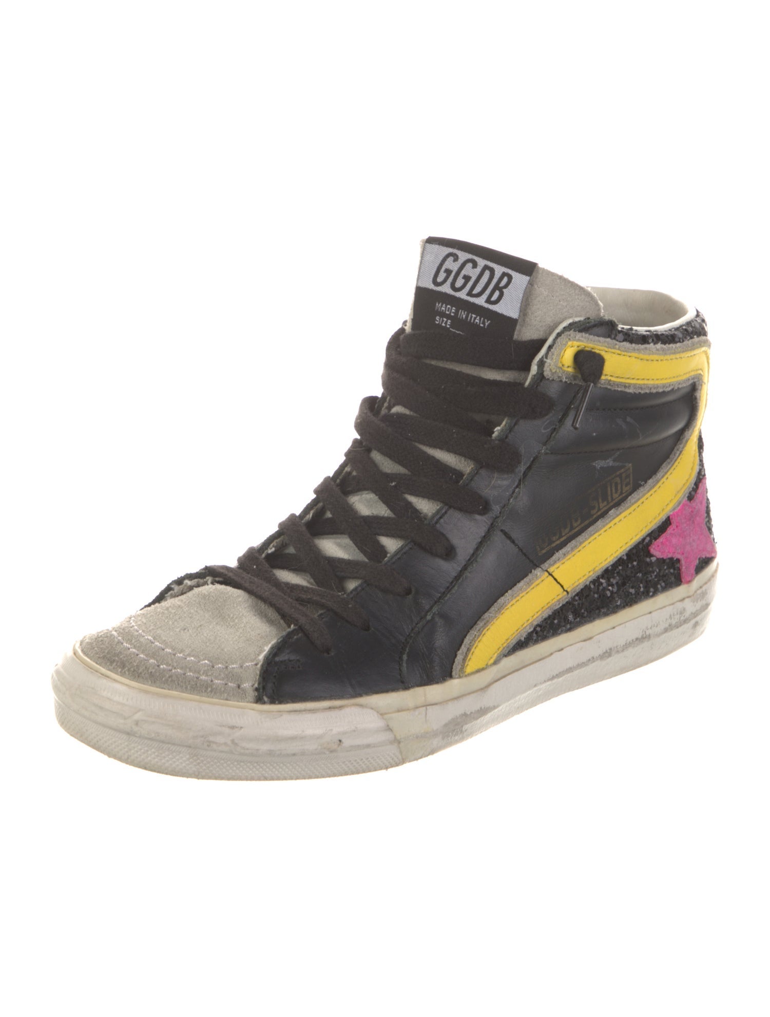 Golden Goose Leather Printed Sneakers