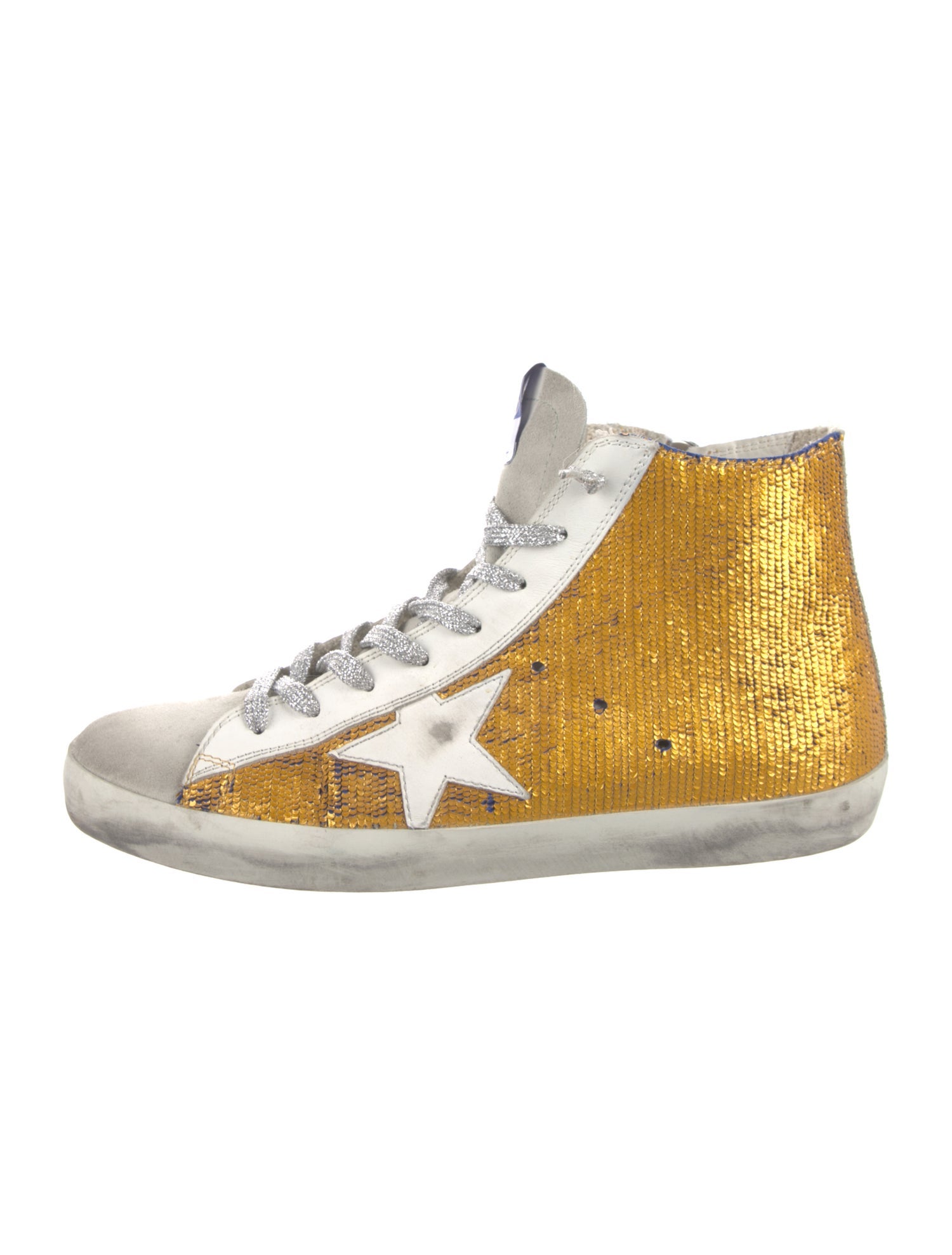 Golden Goose Sequins Colorblock Pattern Sneakers
