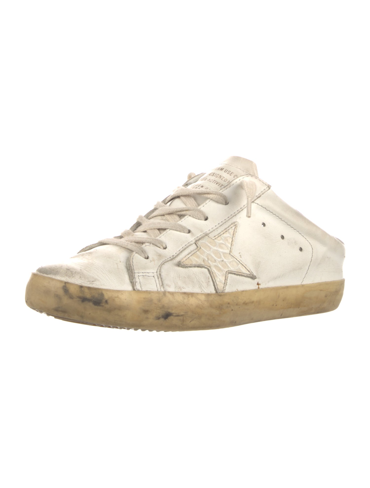Golden Goose Leather Colorblock Pattern Sneakers