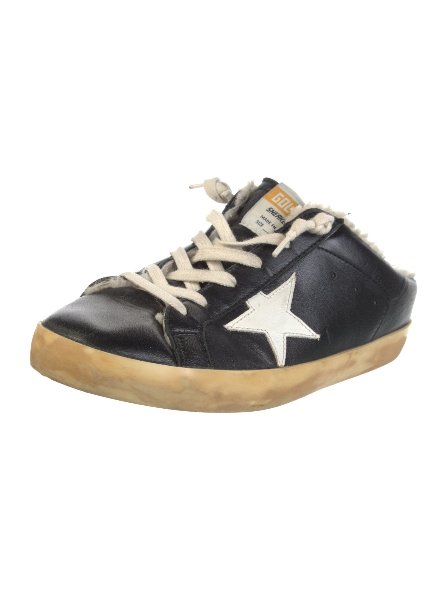 Golden Goose Leather Distressed Accents Sneakers