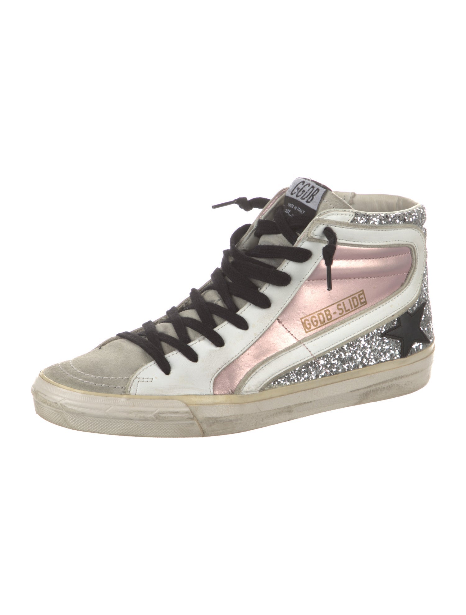 Golden Goose Glitter Colorblock Pattern Sneakers