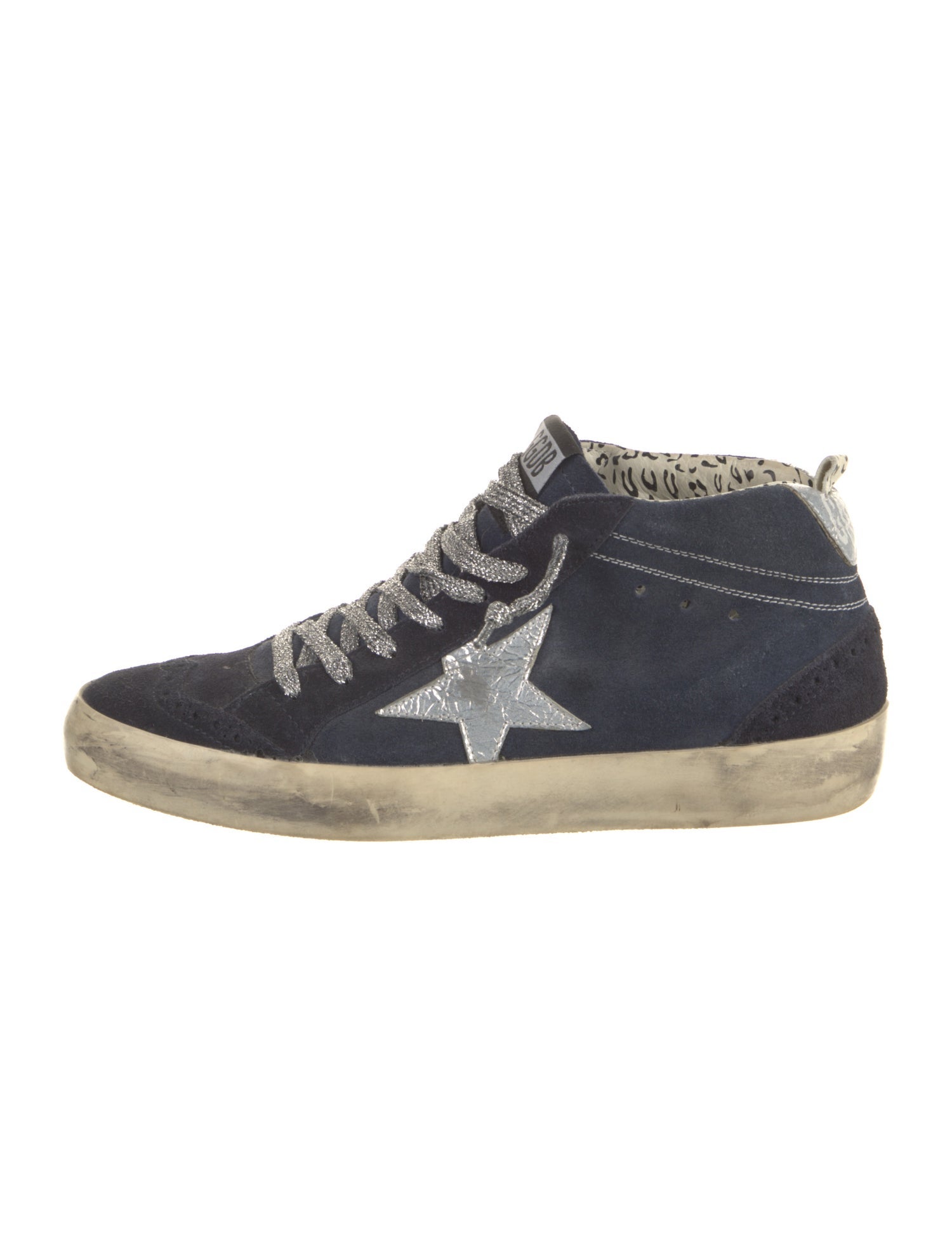 Golden Goose Suede Colorblock Pattern Sneakers