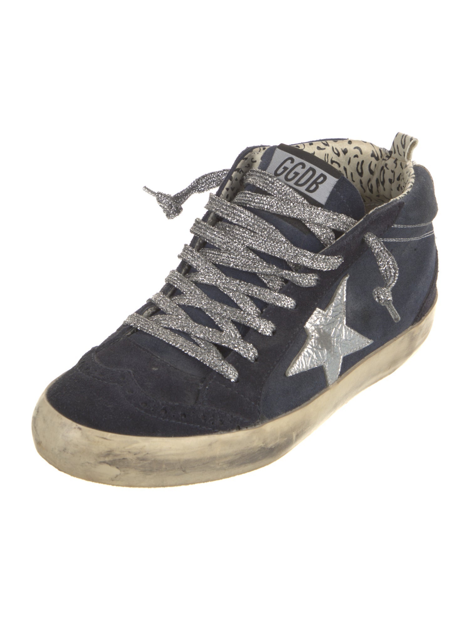 Golden Goose Suede Colorblock Pattern Sneakers