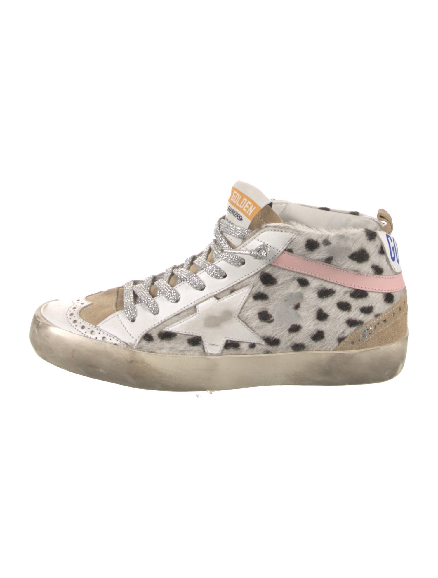 Golden Goose Ponyhair Animal Print Sneakers